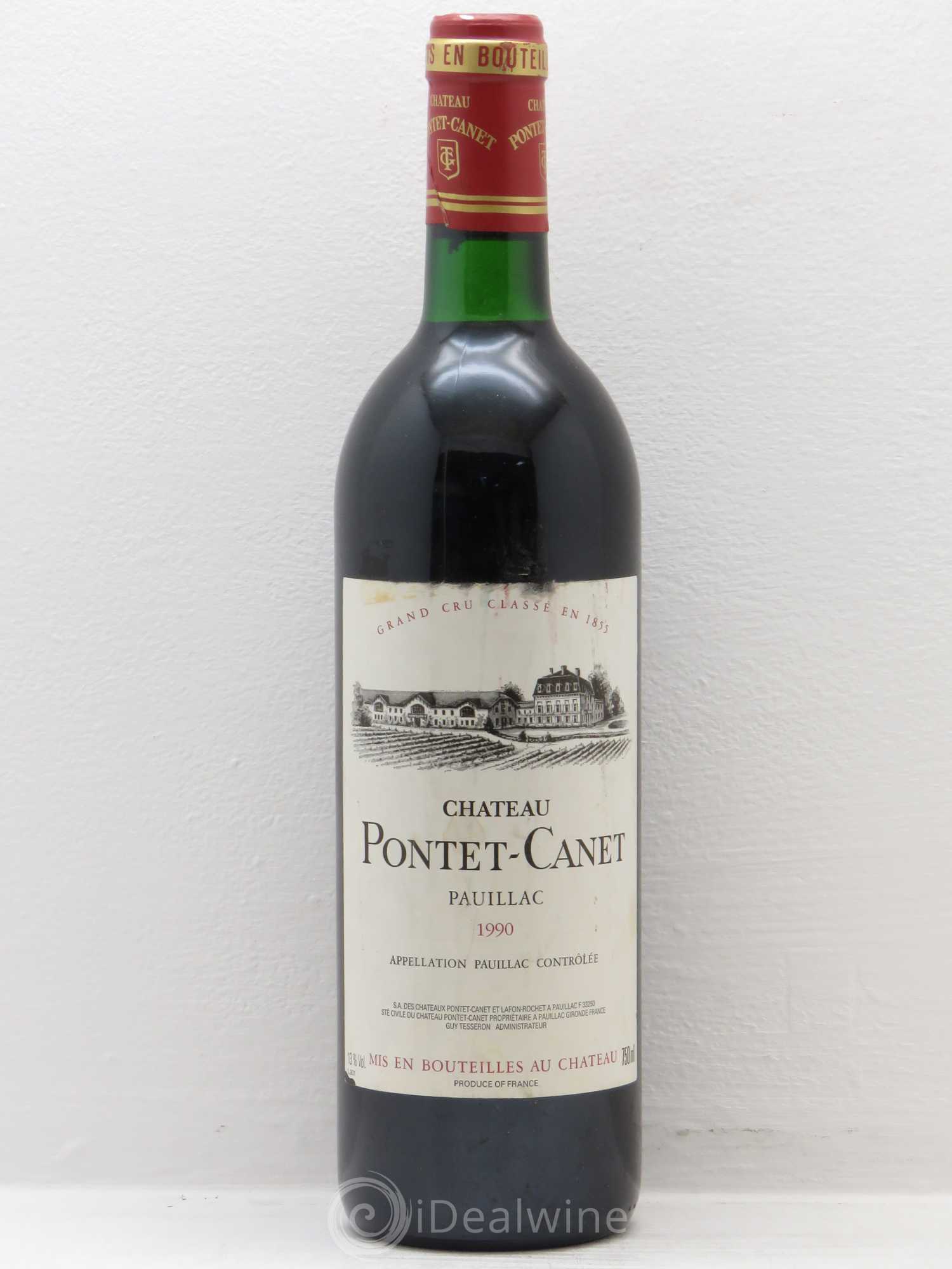 Château Pontet Canet 5ème Grand Cru Classé 1990 - Lot de 6 bouteilles - 0