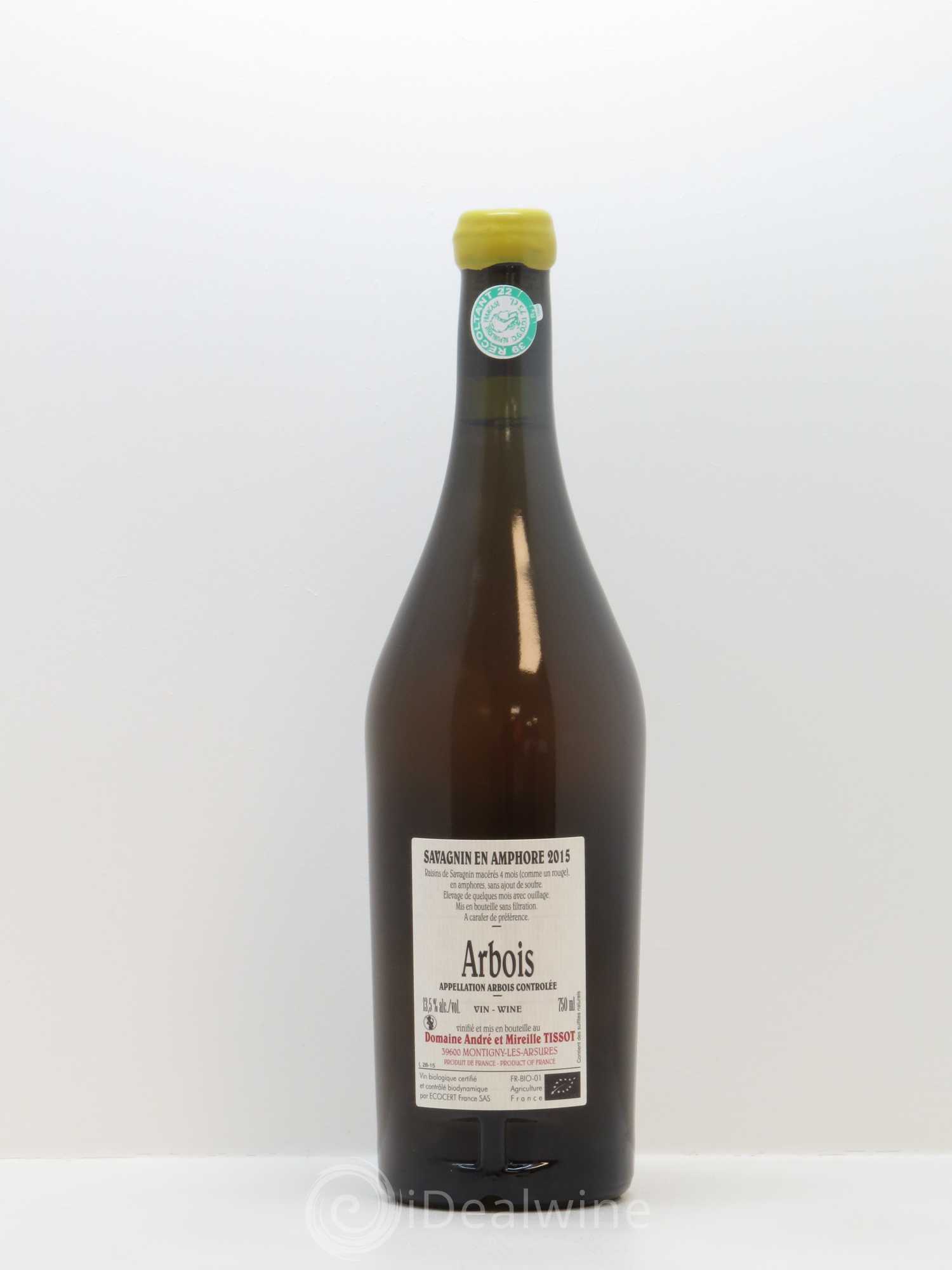 Arbois Savagnin En Amphore Bénédicte et Stéphane Tissot 2015 - Lot de 1 bouteille - 1