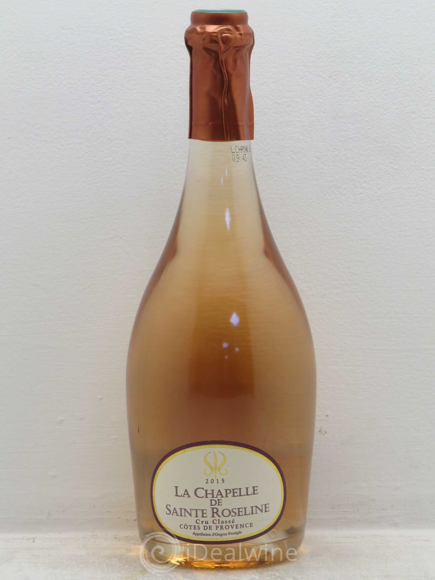 Côtes de Provence Château Sainte-Roseline La Chapelle 2015 - Lot de 1 bouteille - 0