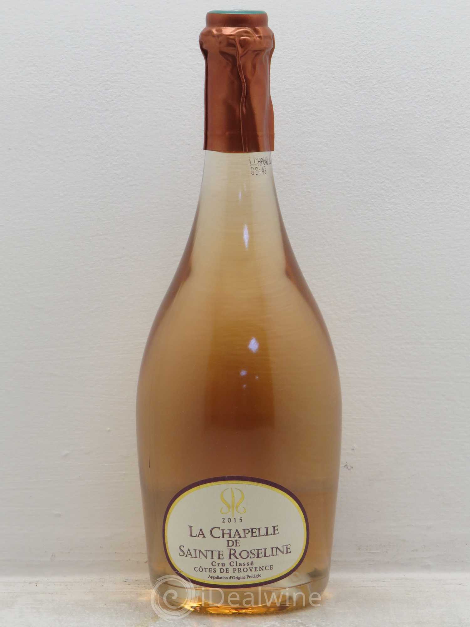 Côtes de Provence Château Sainte-Roseline La Chapelle 2015 - Lot de 1 bouteille - 0