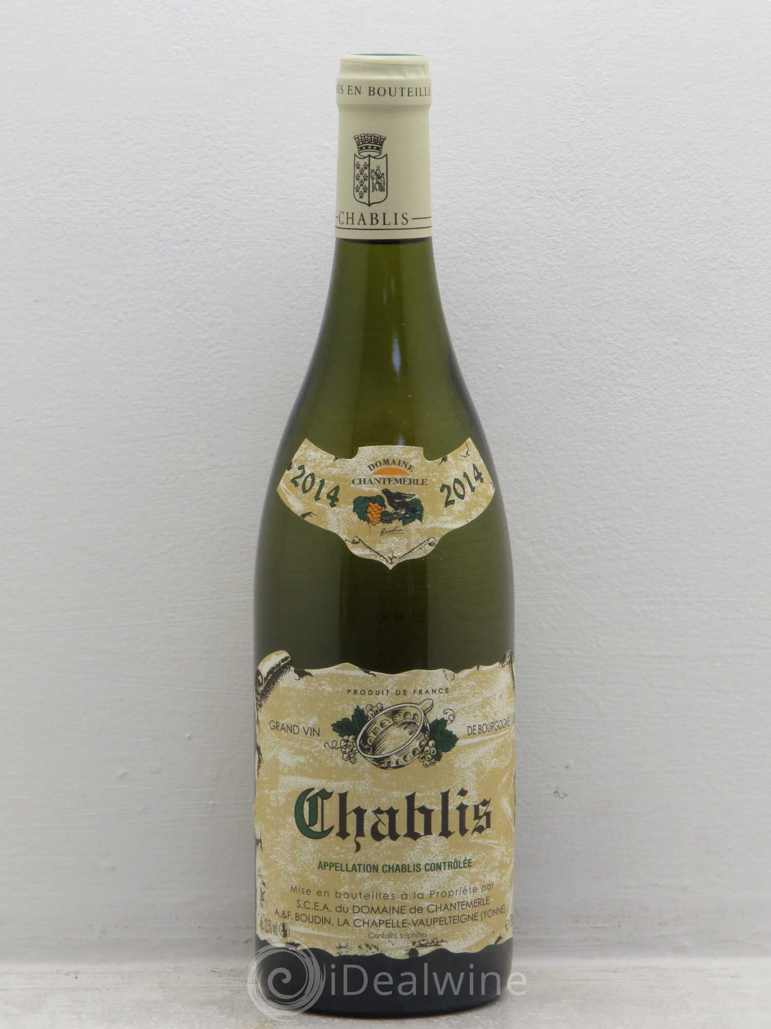 Chablis Chantemerle (Domaine de) 2014 - Lot de 1 bouteille - 0