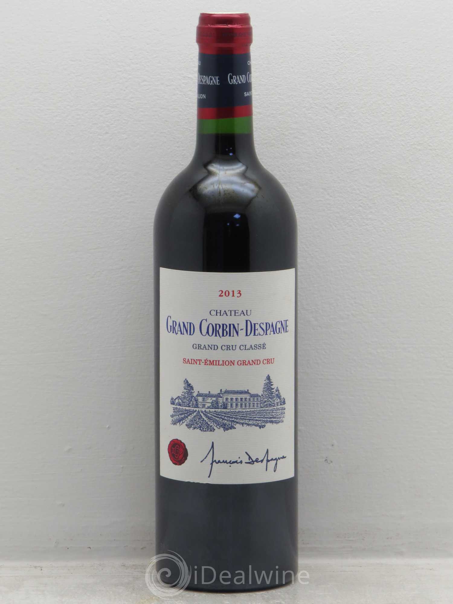Château Grand Corbin Despagne Grand Cru Classé 2013 - Lot de 1 bouteille - 0