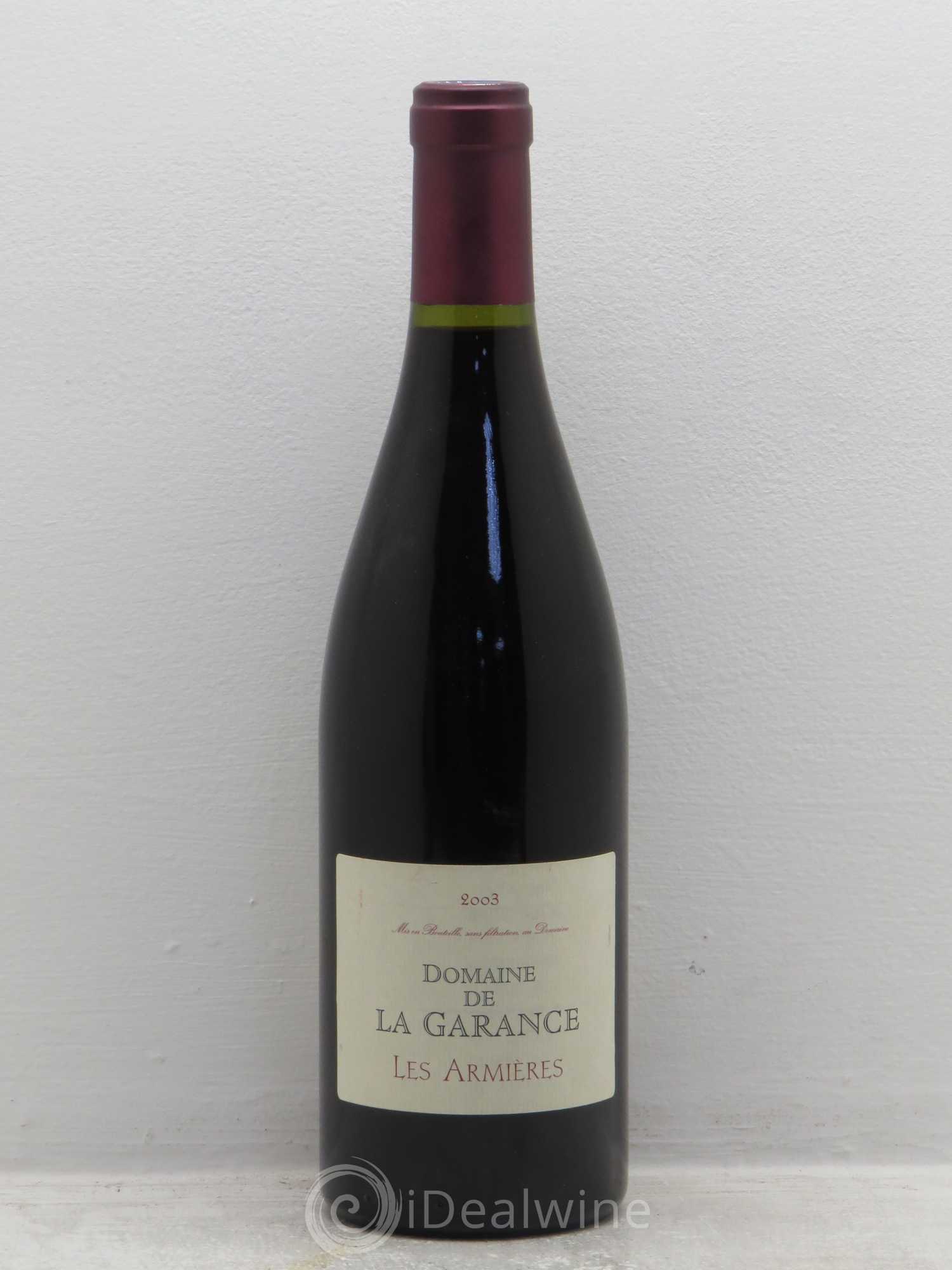 Coteaux du Languedoc de La Garance (Domaine) Les Armières 2003 - Lot de 1 bouteille - 0