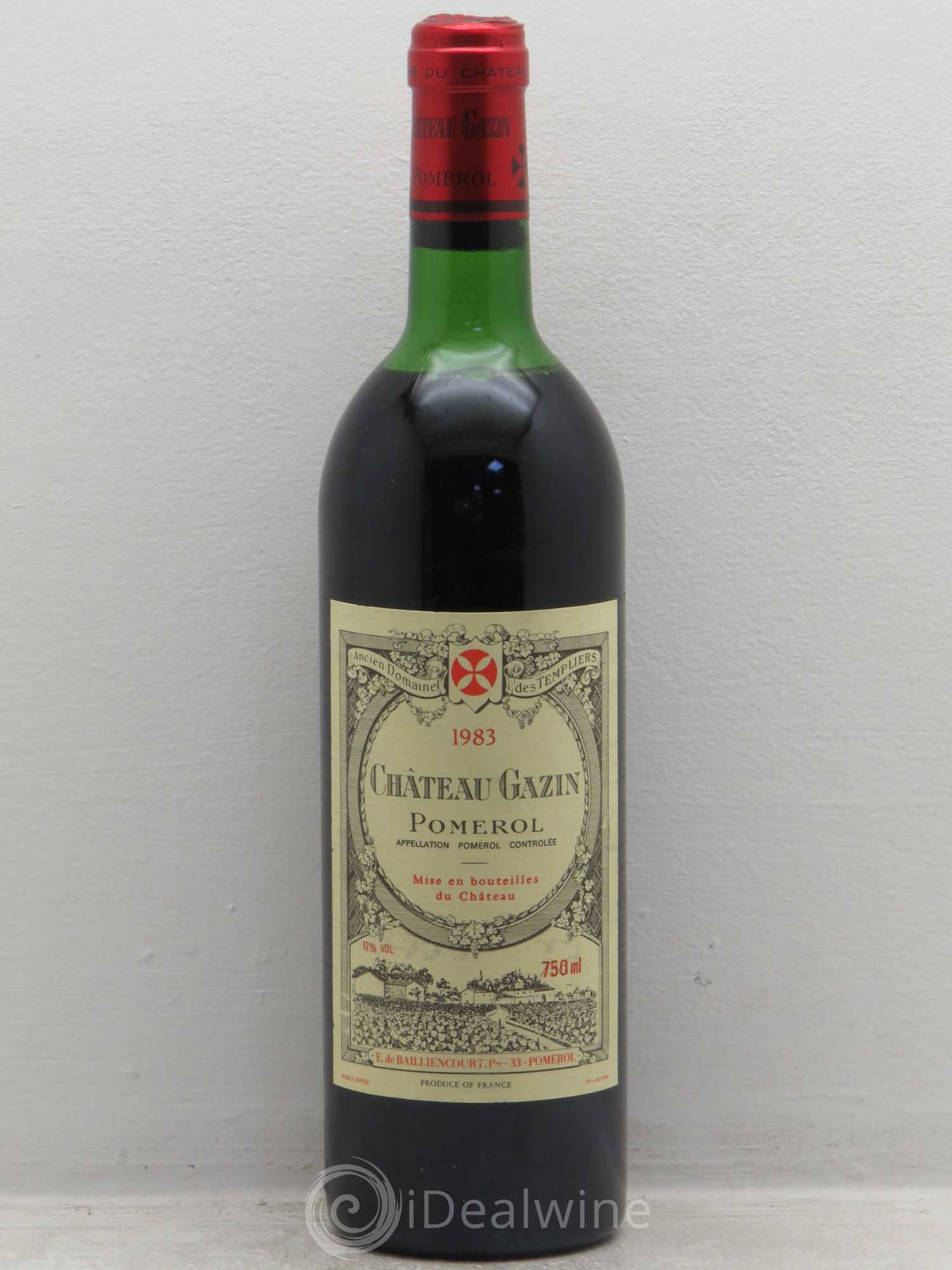 Château Gazin 1983 - Lot de 1 bouteille - 0