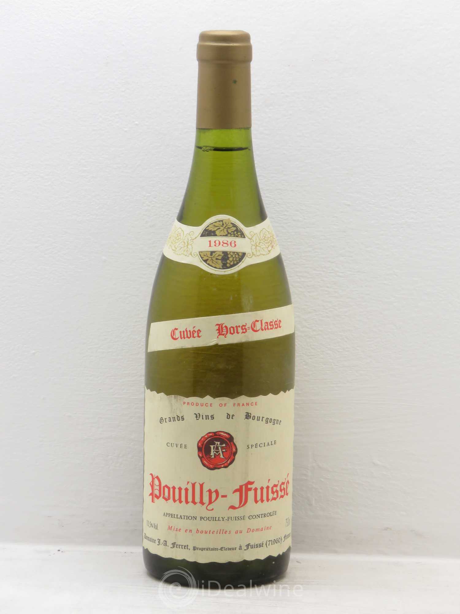 Pouilly-Fuissé Cuvée Hors Classe - Ferret 1986 - Posten von 1 Flasche - 0