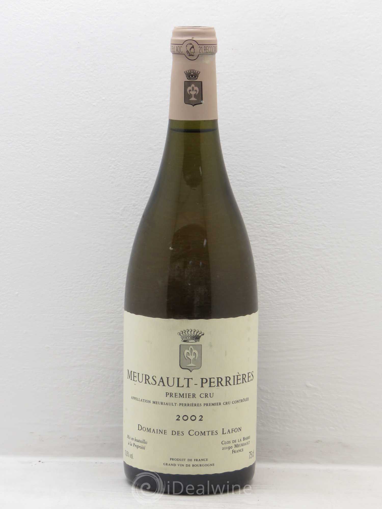Meursault 1er Cru Perrières Comtes Lafon (Domaine des) 2002 - Lot de 1 bouteille - 0
