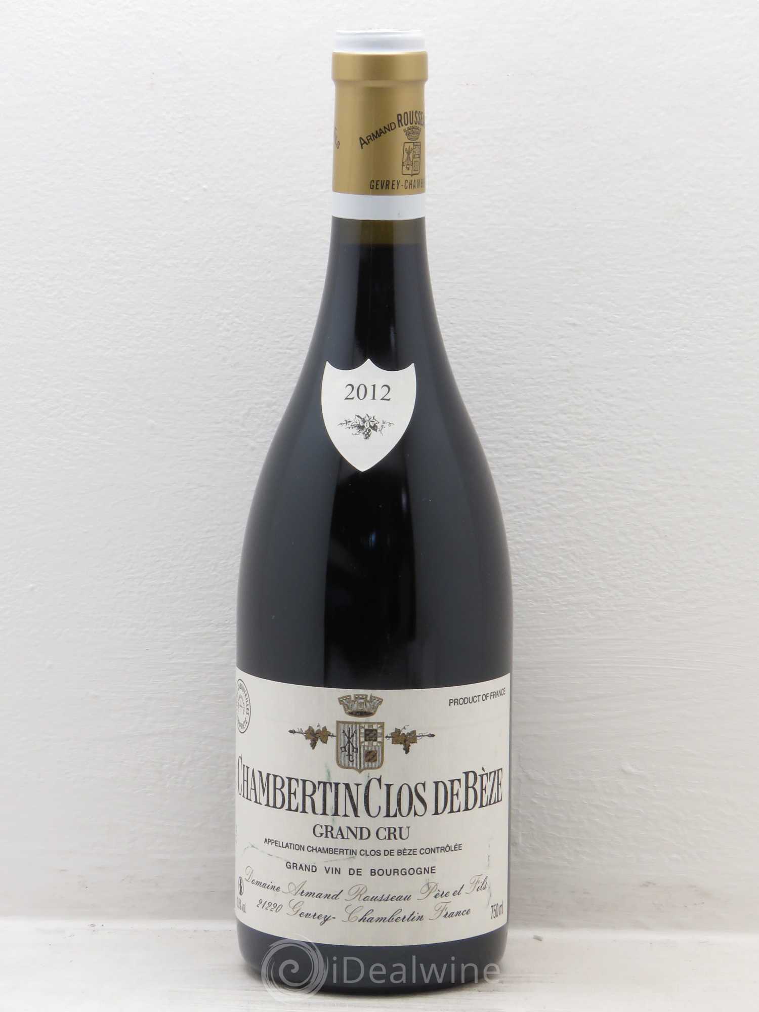 Chambertin Clos de Bèze Grand Cru Armand Rousseau (Domaine) 2012 - Lot de 1 bouteille - 0