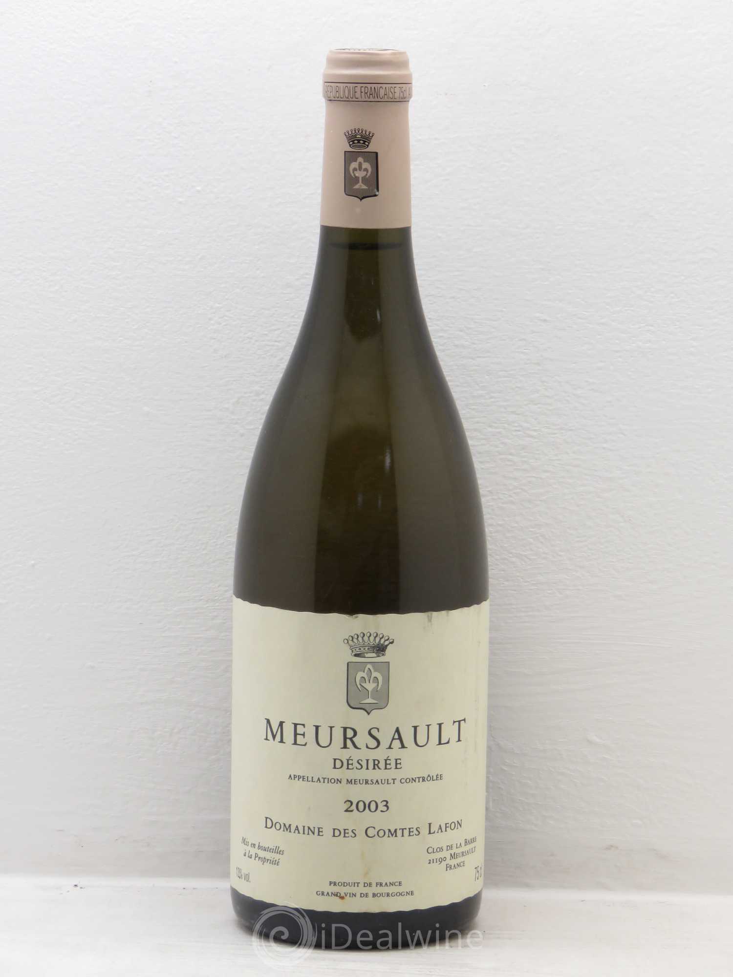 Meursault Désirée Comtes Lafon (Domaine des) 2003 - Lot de 1 bouteille - 0