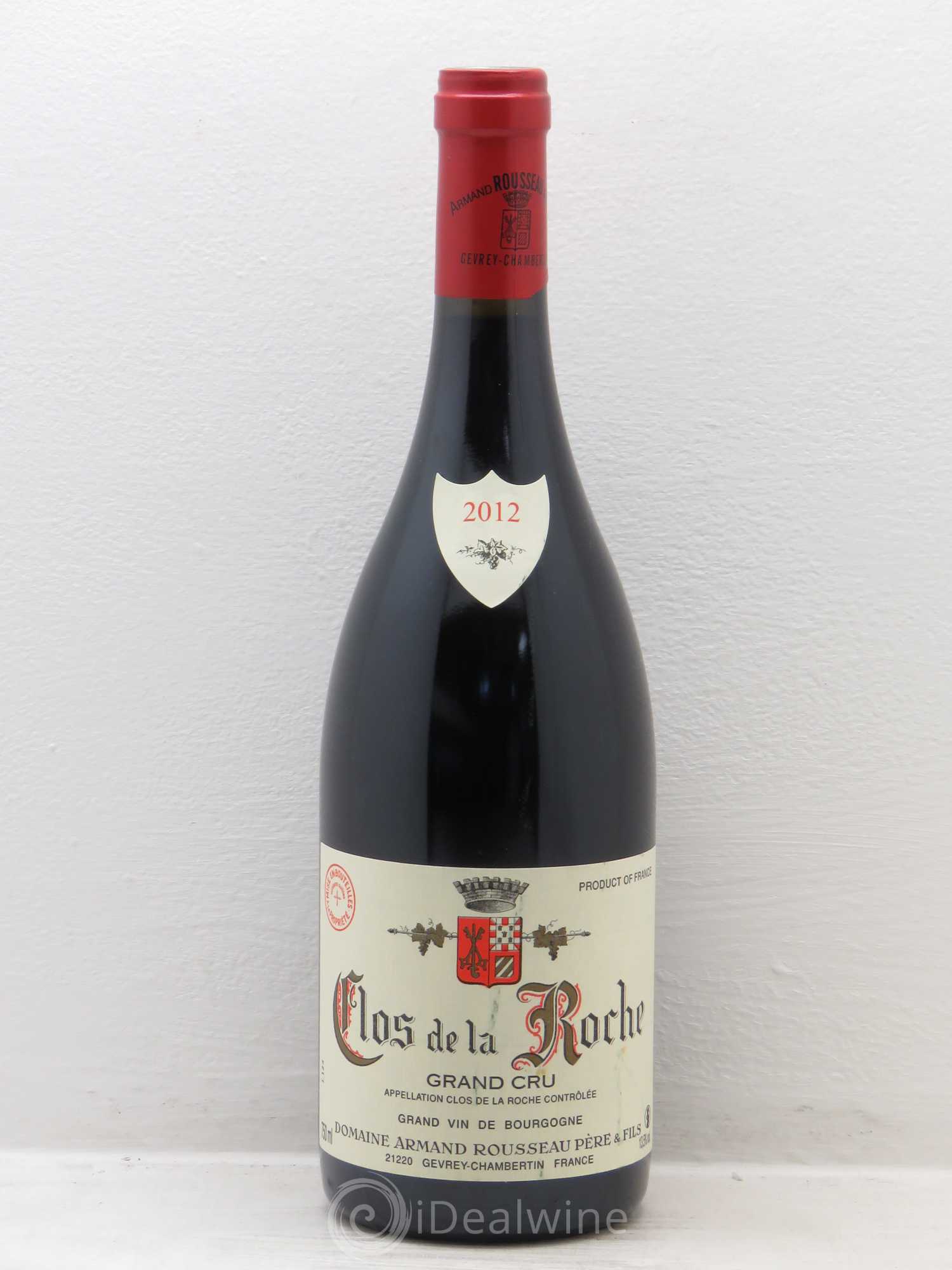 Clos de la Roche Grand Cru Armand Rousseau (Domaine) 2012 - Posten von 1 Flasche - 0
