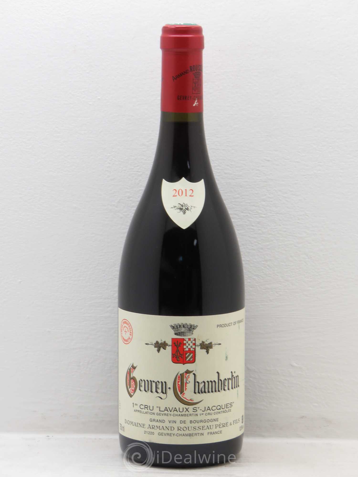 Gevrey-Chambertin 1er Cru Lavaux Saint Jacques Armand Rousseau (Domaine) 2012 - Lot de 1 bouteille - 0