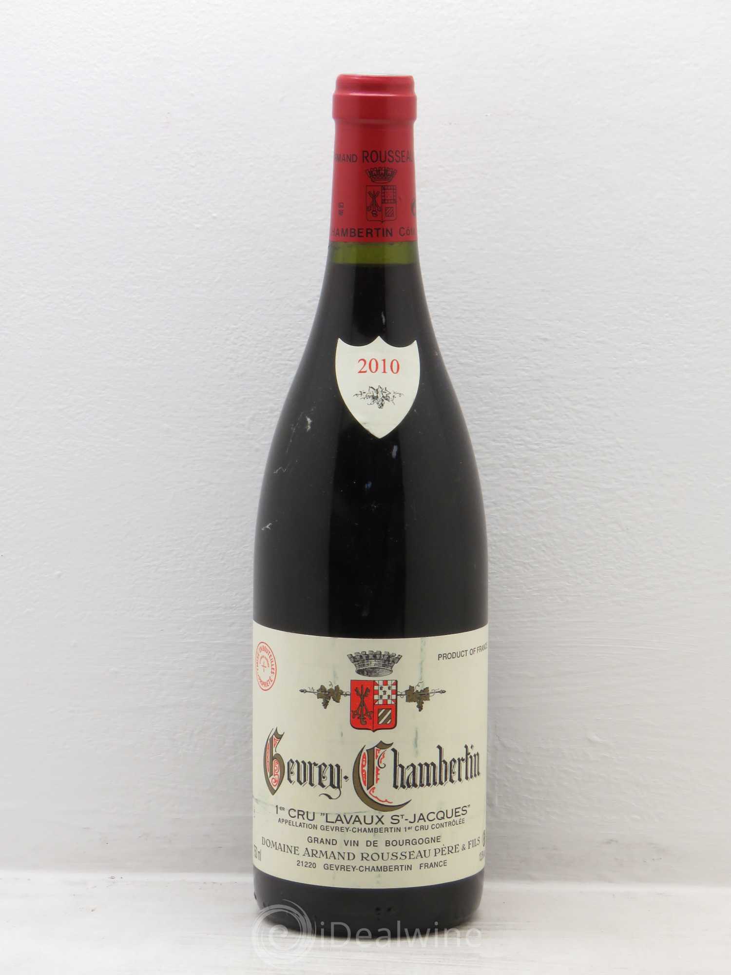 Gevrey-Chambertin 1er Cru Lavaux Saint Jacques Armand Rousseau (Domaine) 2010 - Lot de 1 bouteille - 0