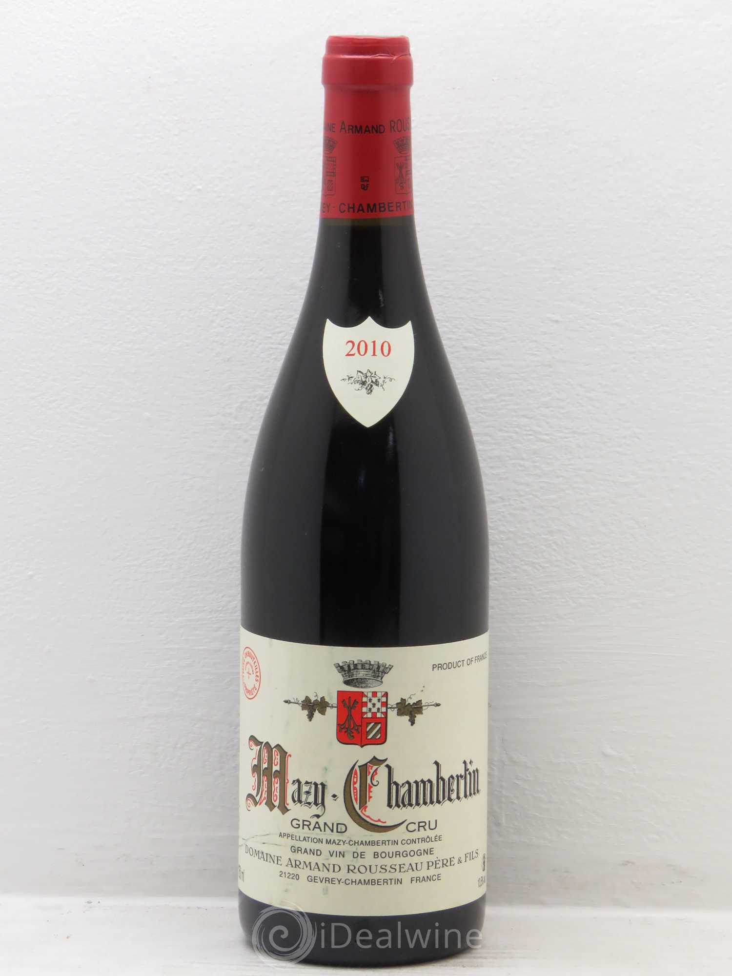 Mazis-Chambertin Grand Cru Armand Rousseau (Domaine) 2010 - Lot de 1 bouteille - 0