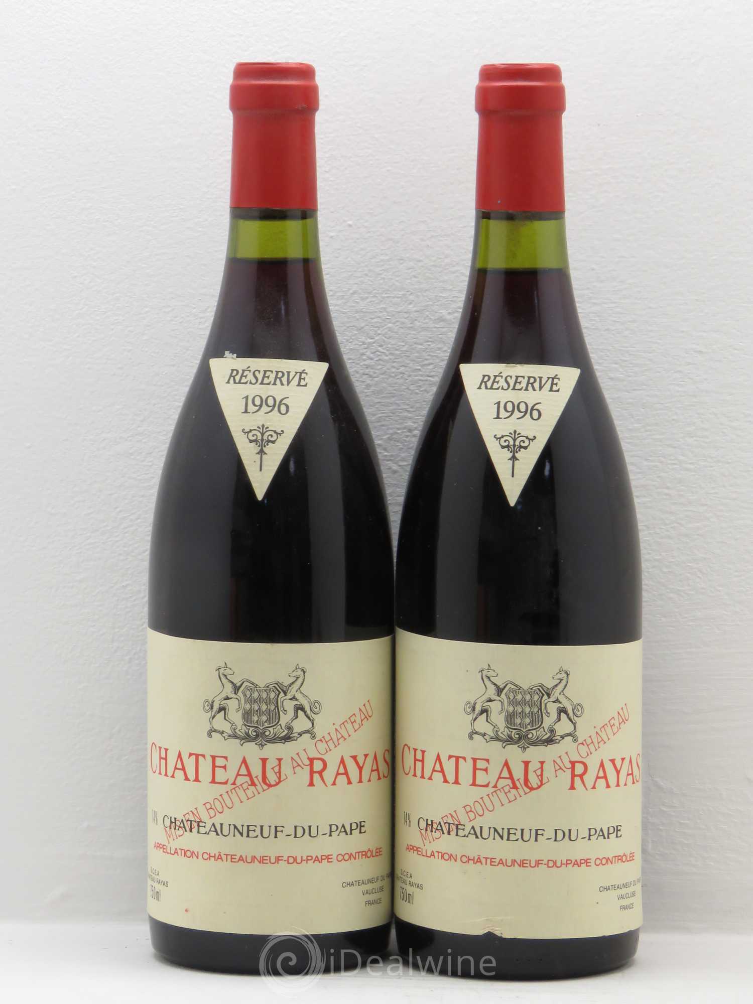 Châteauneuf-du-Pape Château Rayas Emmanuel Reynaud 1996 - Lot de 2 bouteilles - 0