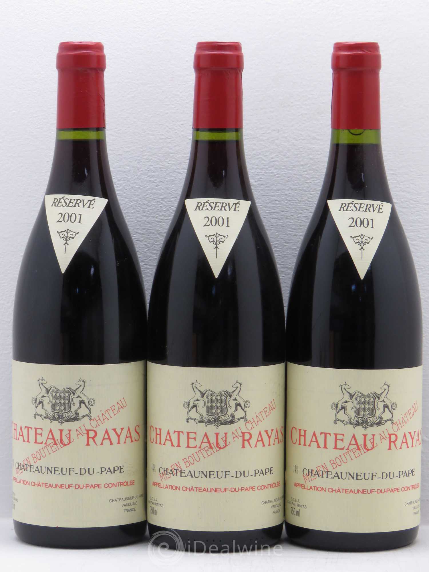 Châteauneuf-du-Pape Château Rayas Emmanuel Reynaud 2001 - Lot de 3 bouteilles - 0