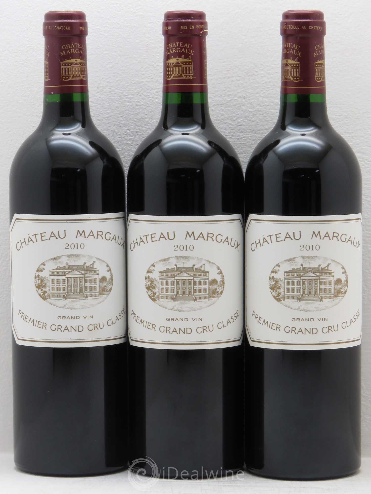 Château Margaux 1er Grand Cru Classé 2010 - Lot de 3 bouteilles - 0
