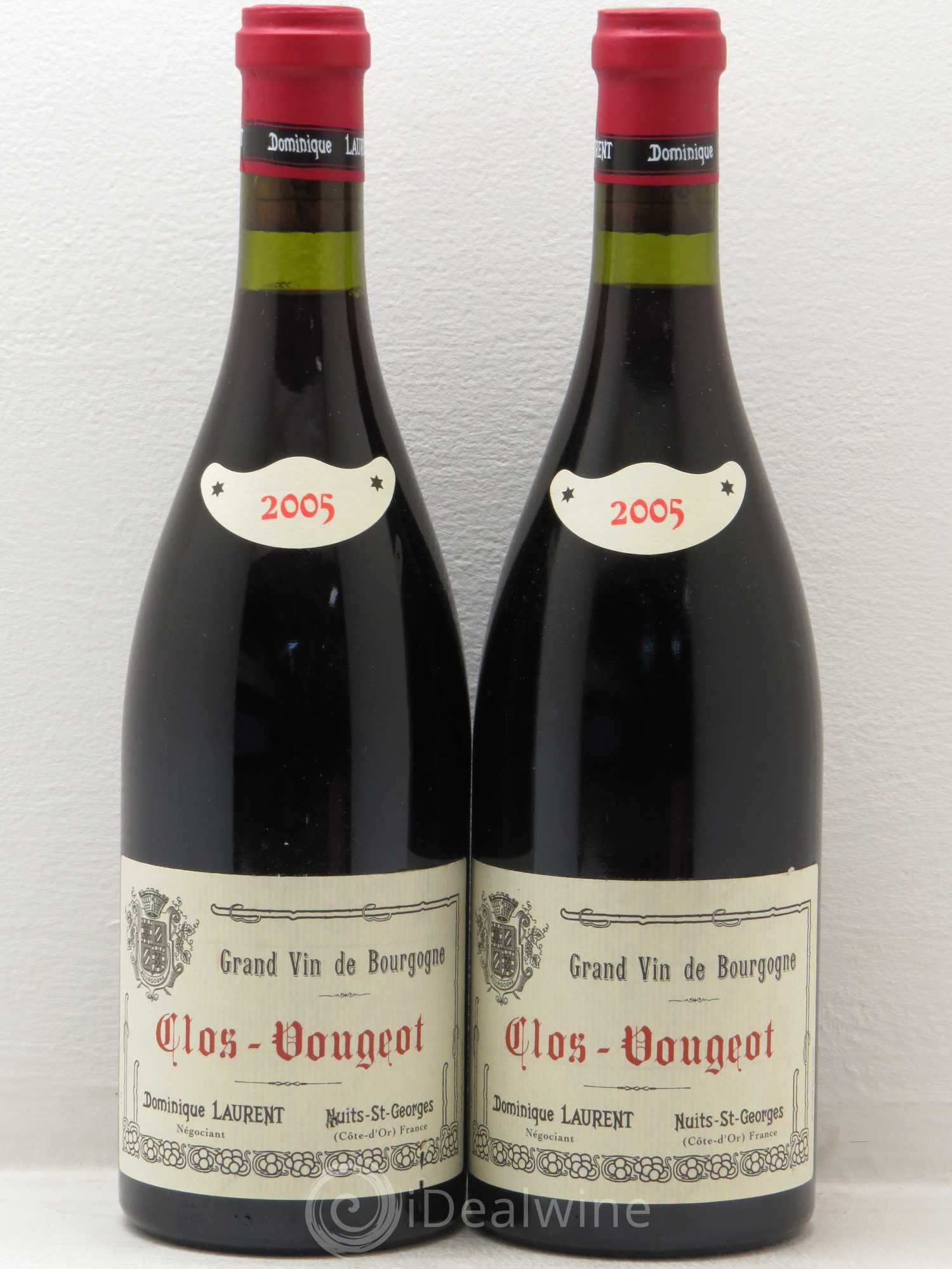 Clos de Vougeot Grand Cru Dominique Laurent 2005 - Lot de 2 bouteilles - 0