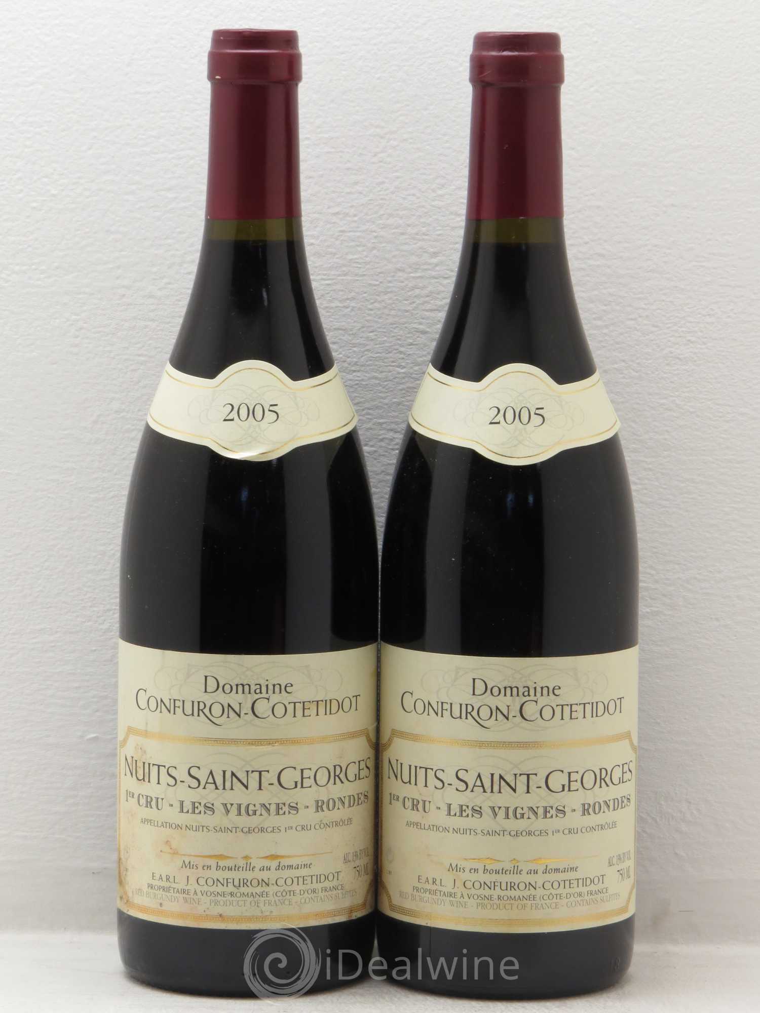 Nuits-Saint-Georges 1er Cru Les Vignes Rondes Confuron-Cotetidot 2005 - Lot de 2 bouteilles - 0