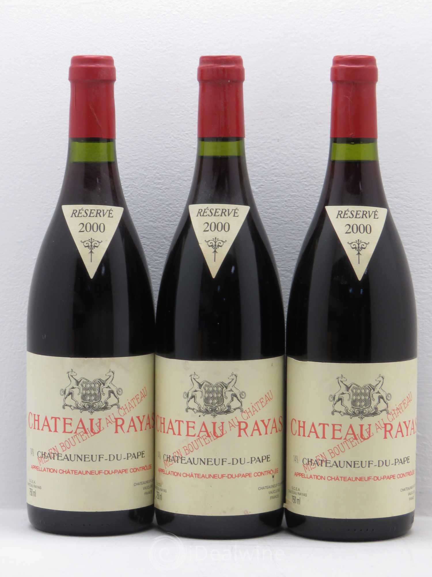 Châteauneuf-du-Pape Château Rayas Emmanuel Reynaud 2000 - Lot de 3 bouteilles - 0