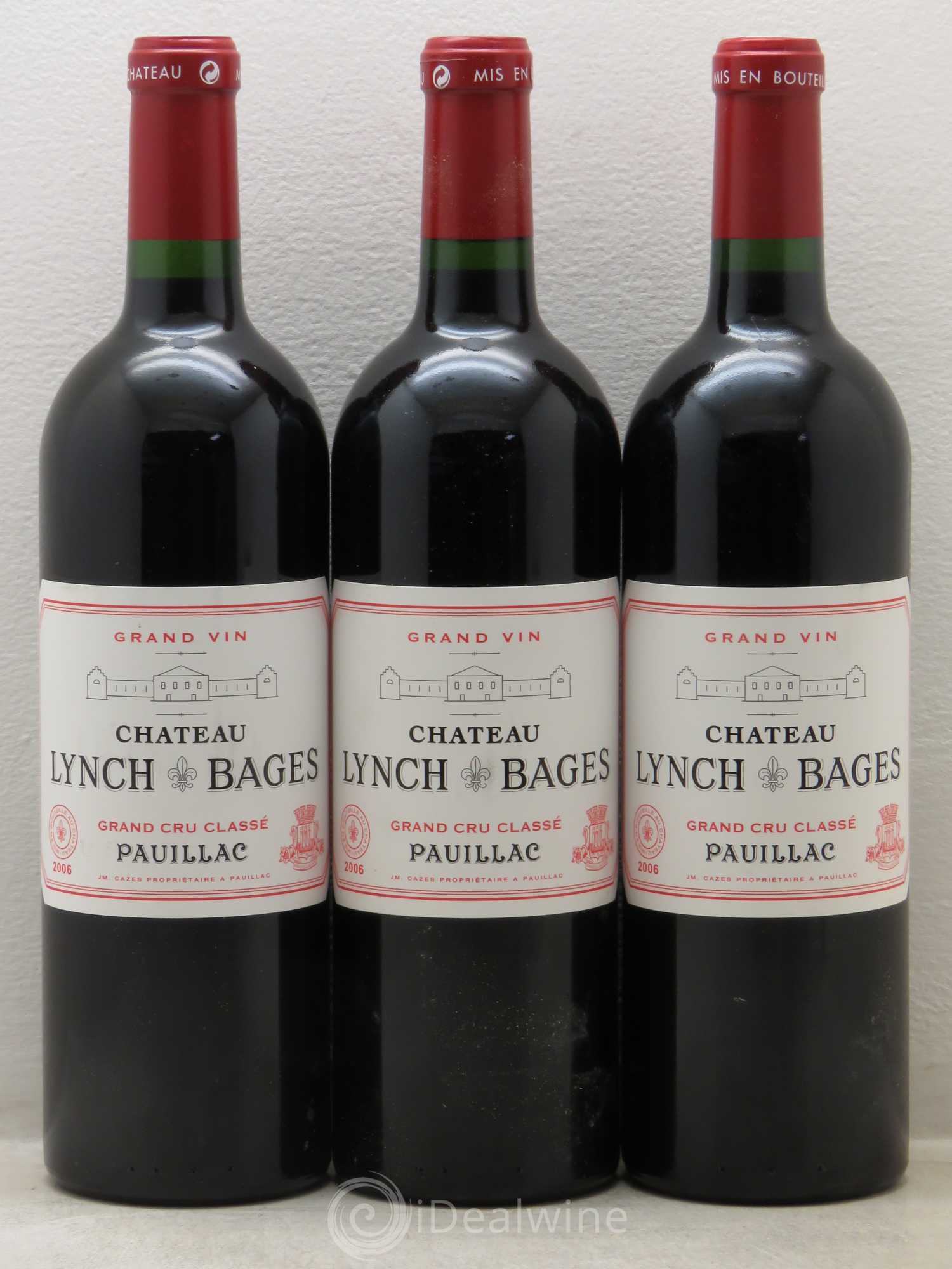 Château Lynch Bages 5ème Grand Cru Classé 2006 - Lot de 3 bouteilles - 0