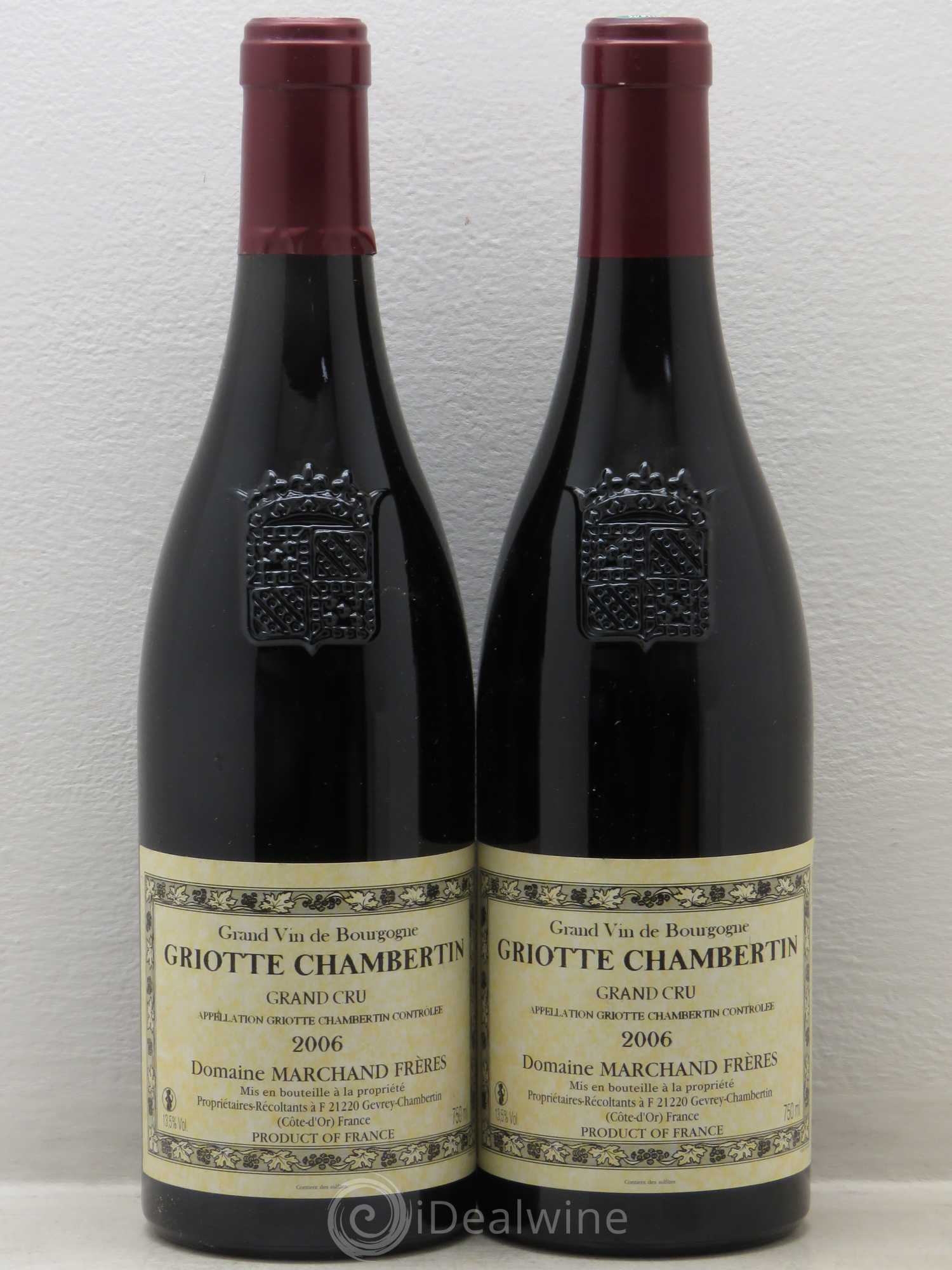 Charmes-Chambertin Grand Cru Marchand Freres 2006 - Lot de 1 bouteille - 0