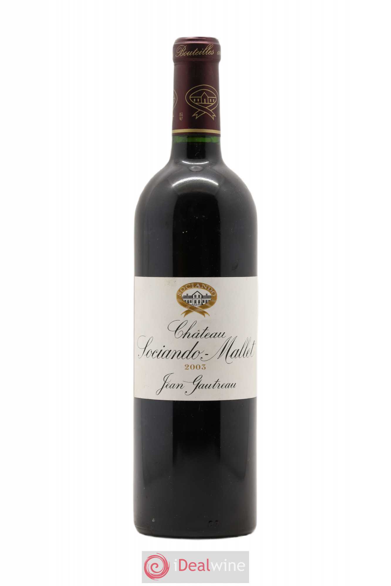Château Sociando Mallet 2003 - Lot de 1 bouteille - 0