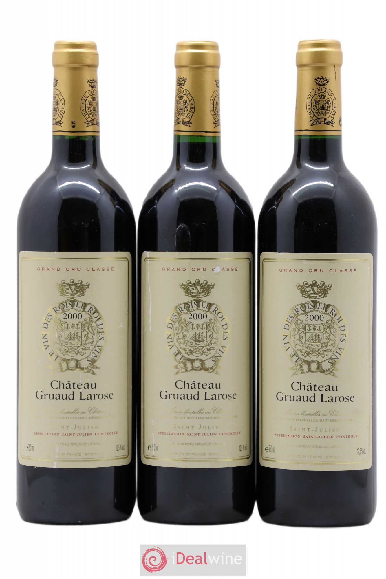Château Gruaud Larose 2ème Grand Cru Classé 2000 - Lot de 3 bouteilles - 0