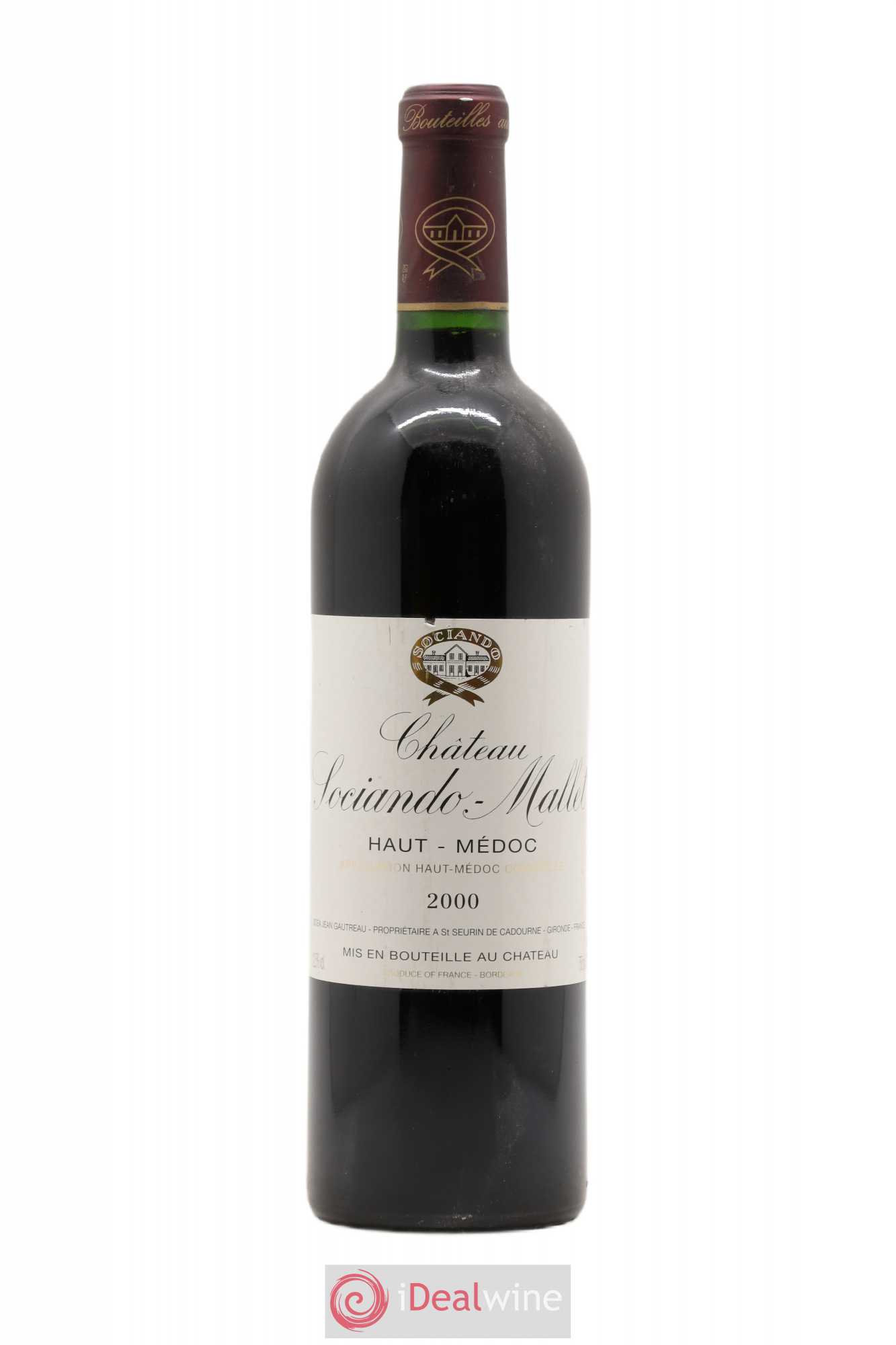 Château Sociando Mallet 2000 - Lot de 1 bouteille - 0