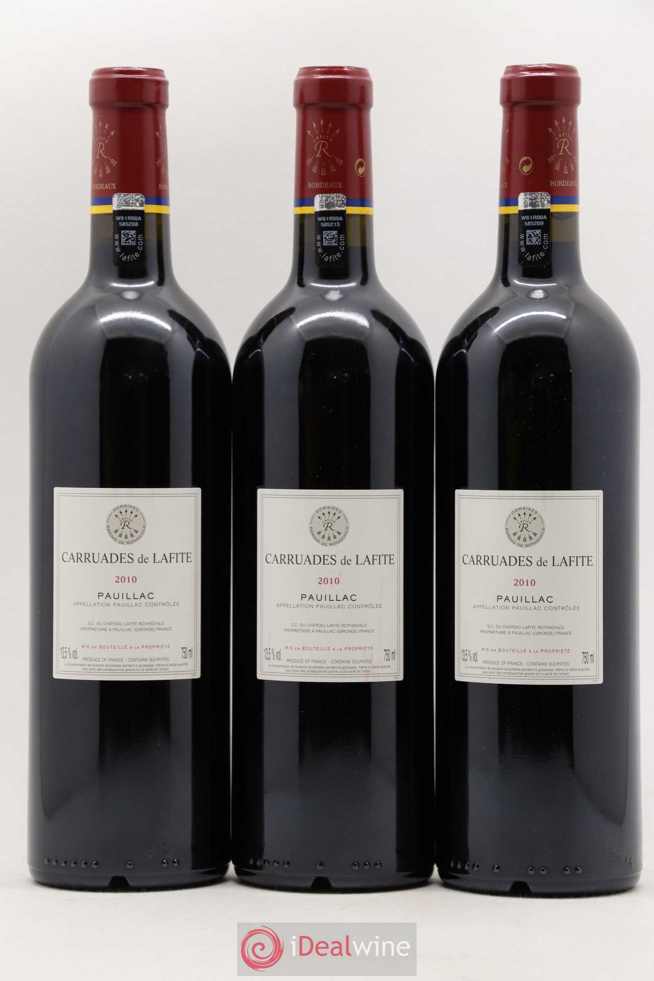 Carruades de Lafite Rothschild Second Vin 2010 - Lot de 3 bouteilles - 1