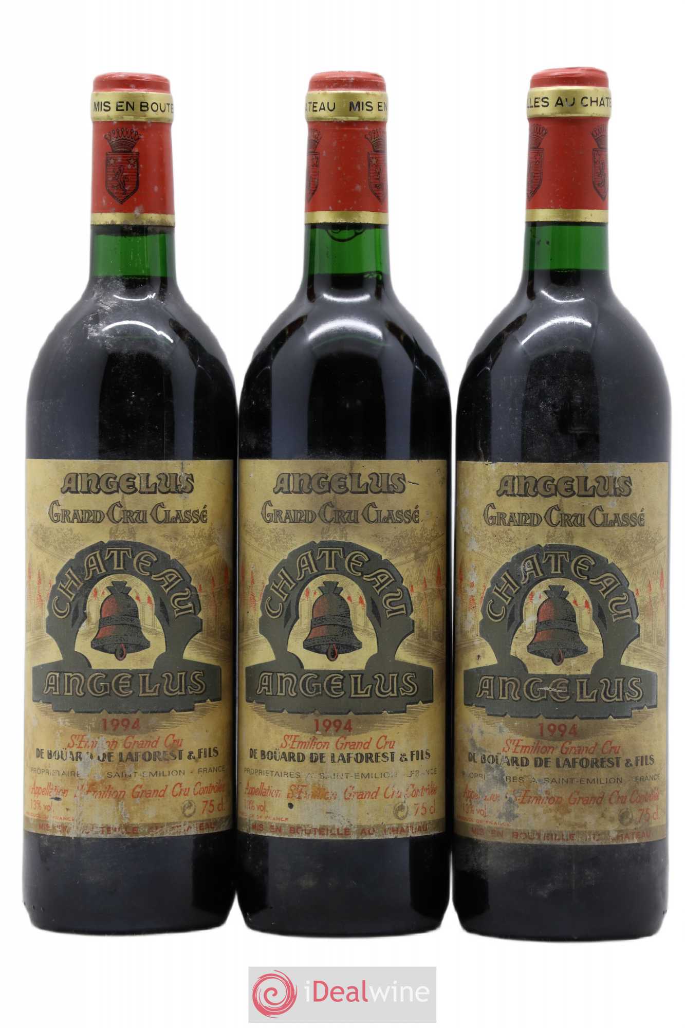 Château Angélus 1er Grand Cru Classé A 1994 - Lot de 3 bouteilles - 0