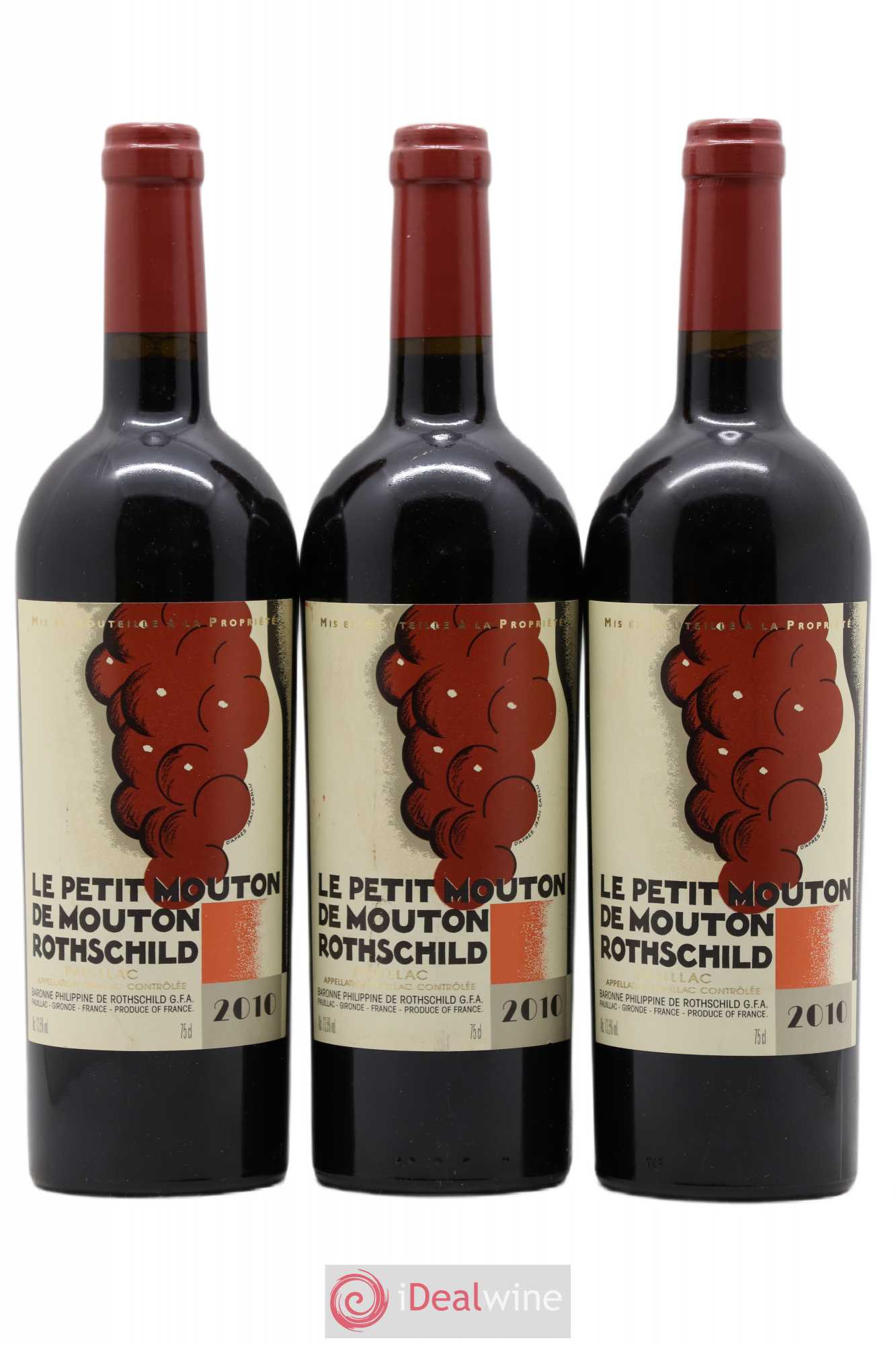 Petit Mouton Second Vin 2010 - Lot de 3 bouteilles - 0