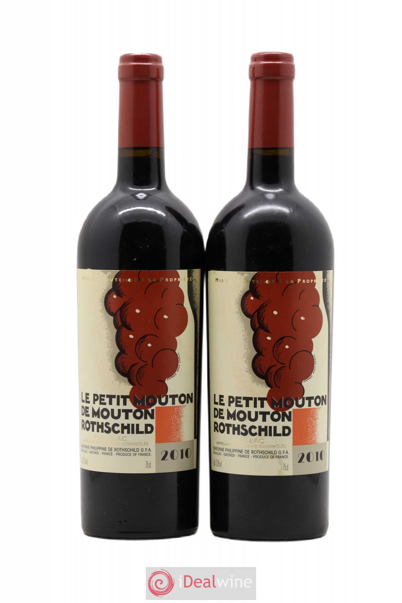 Petit Mouton Second Vin 2010 - Lot de 2 bouteilles - 0