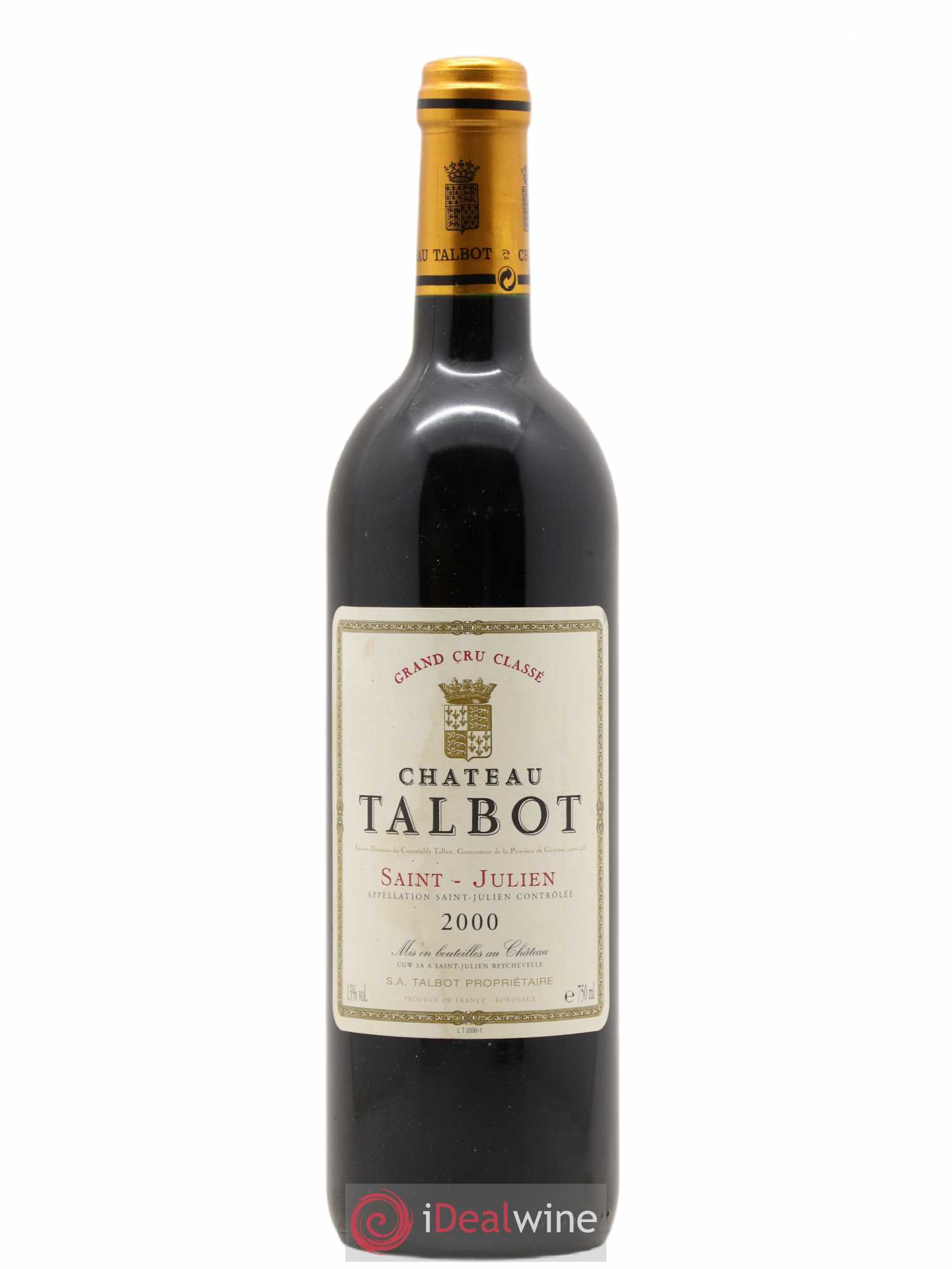 Château Talbot 4ème Grand Cru Classé 2000 - Lot de 1 bouteille - 0