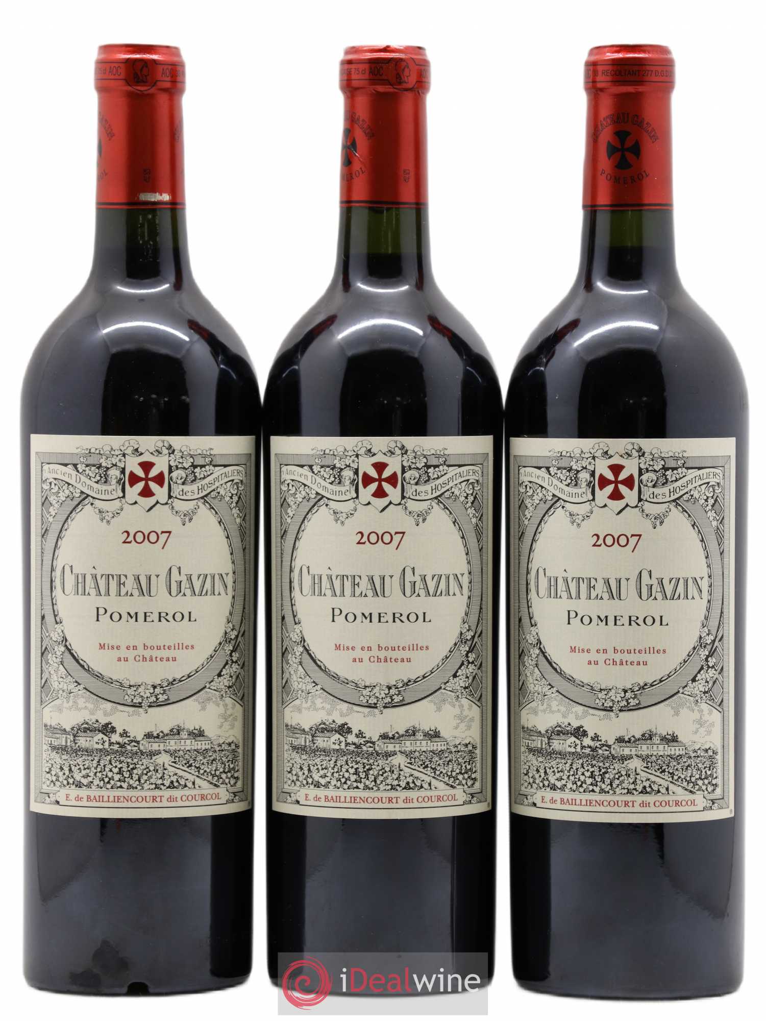 Château Gazin 2007 - Lot de 3 bouteilles - 0