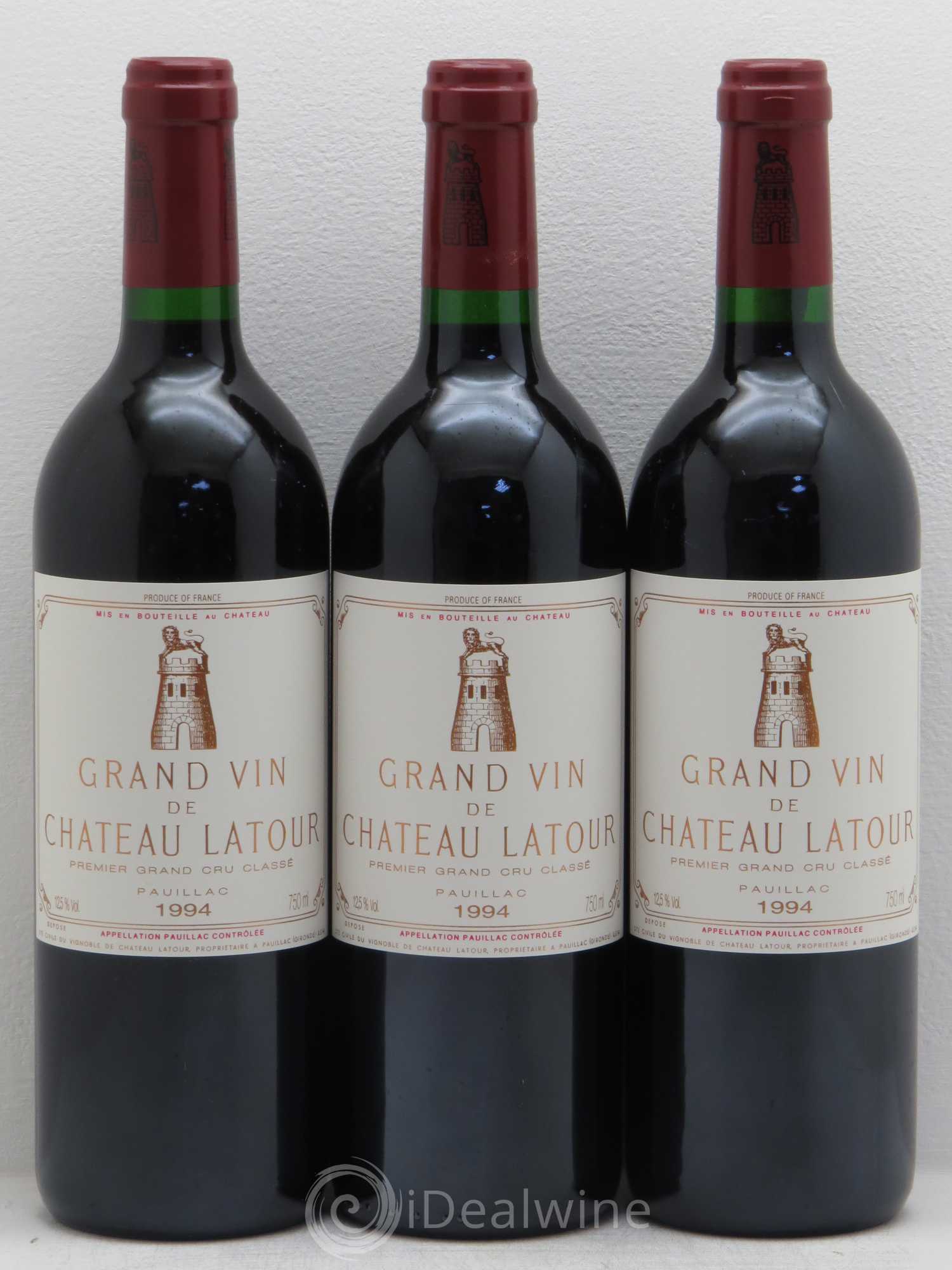 Château Latour 1er Grand Cru Classé 1994 - Lot de 3 bouteilles - 0