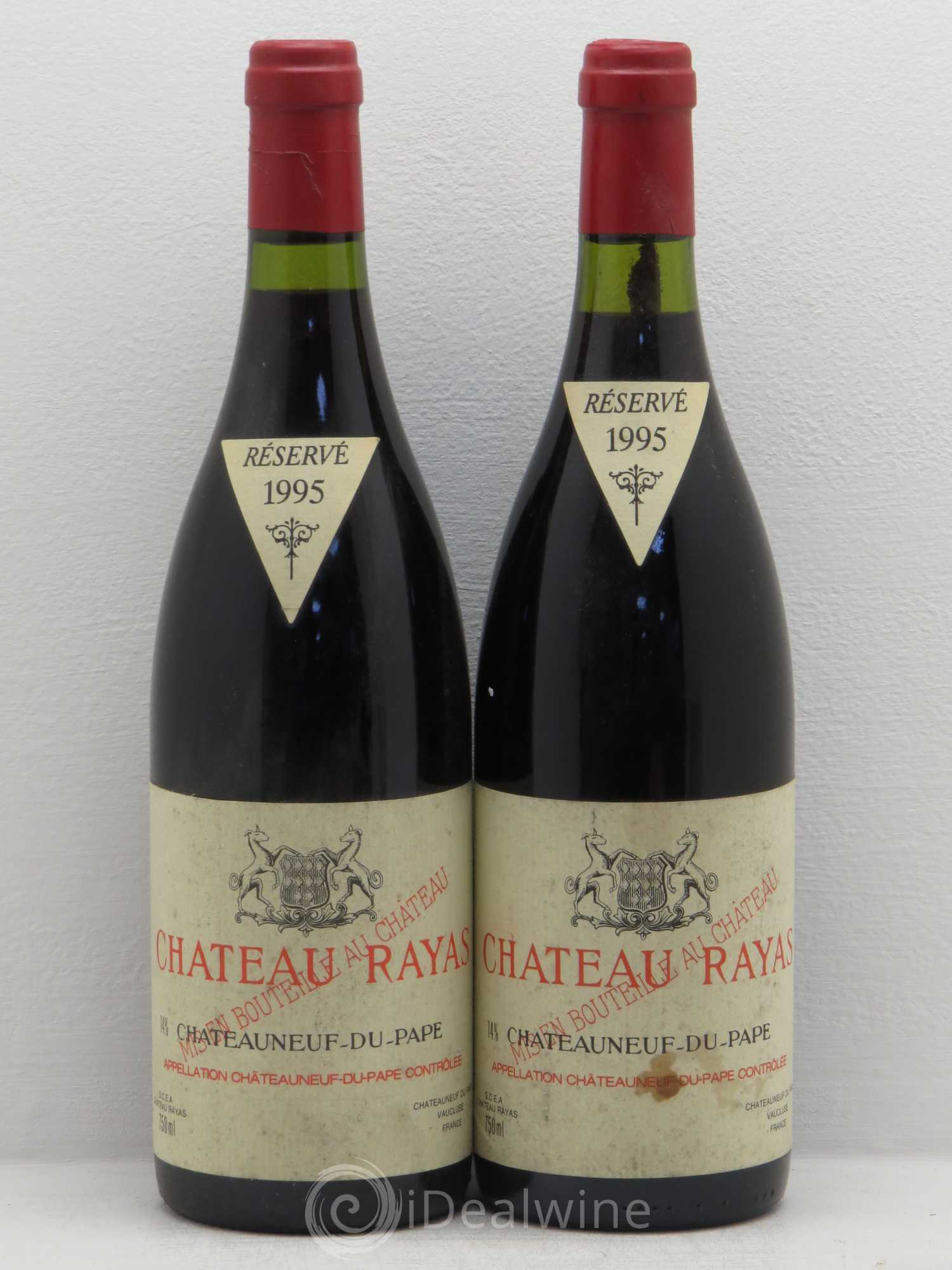 Châteauneuf-du-Pape Château Rayas Emmanuel Reynaud 1995 - Lot de 2 bouteilles - 0