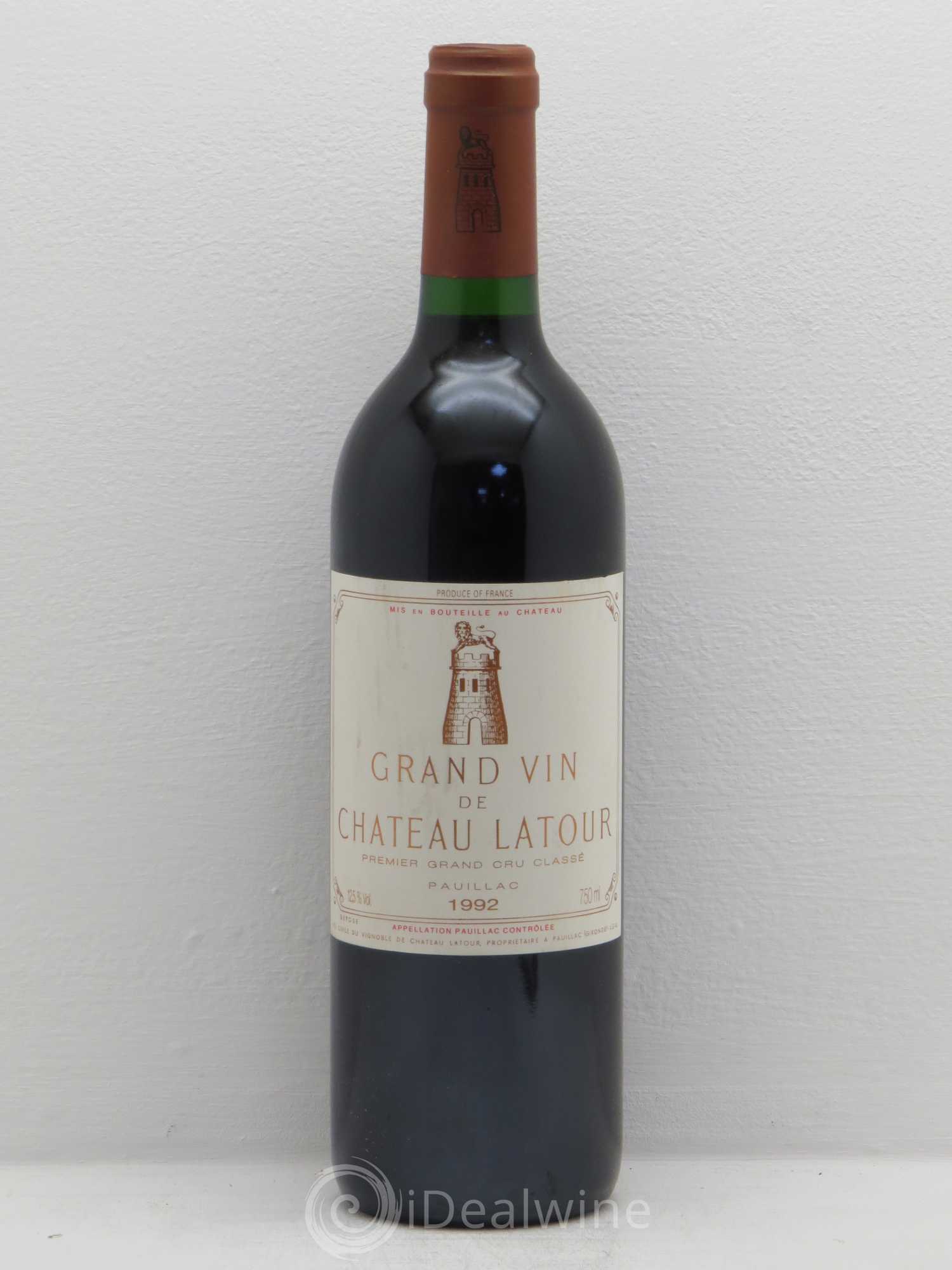Château Latour 1er Grand Cru Classé 1992 - Lot de 1 bouteille - 0