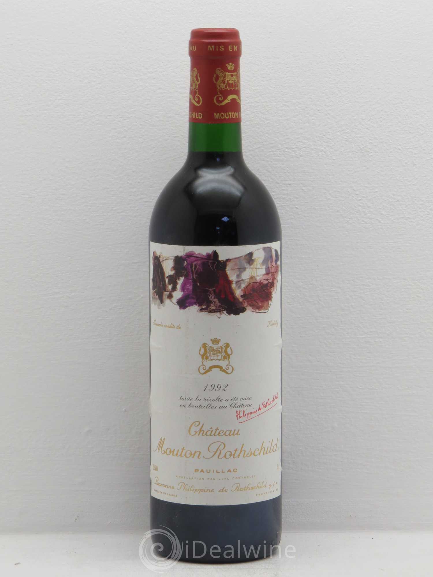 Château Mouton Rothschild 1er Grand Cru Classé 1992 - Lot de 1 bouteille - 0
