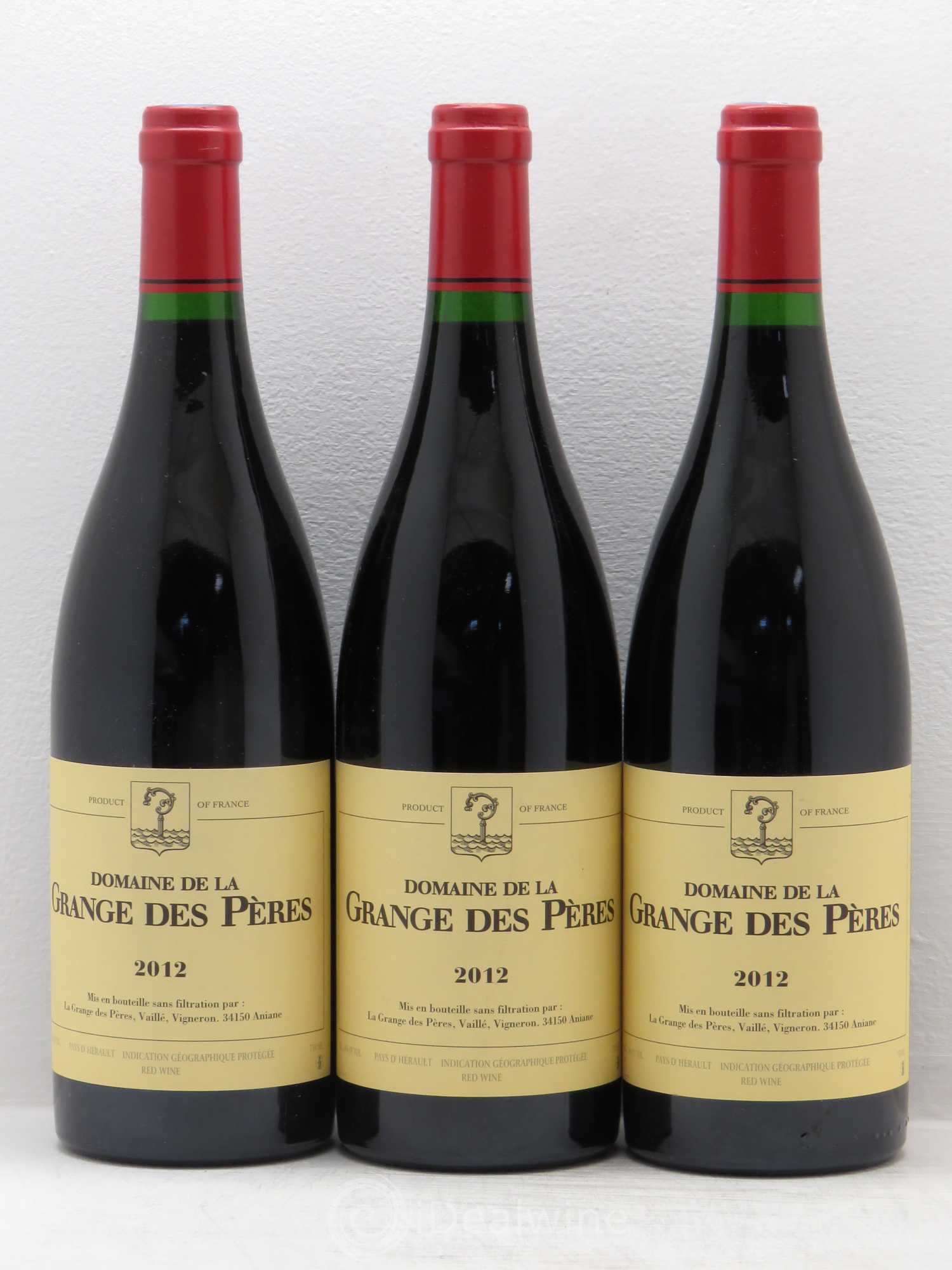 Pays d'Hérault Grange des Pères Laurent Vaillé 2012 - Lot de 3 bouteilles - 0