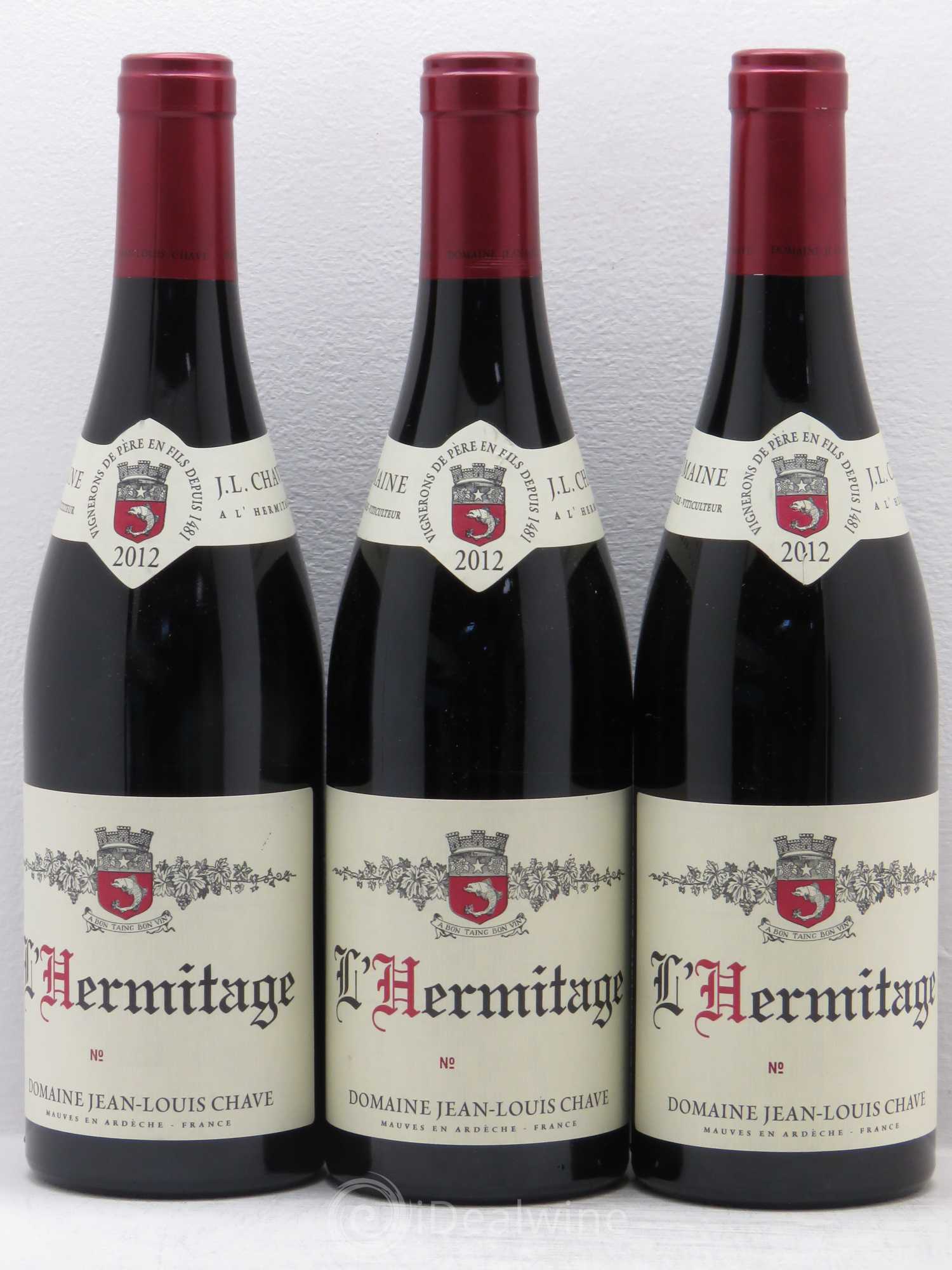 Hermitage Jean-Louis Chave 2012 - Lot de 3 bouteilles - 0