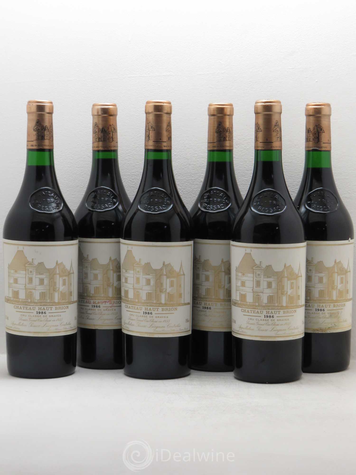 Château Haut Brion 1er Grand Cru Classé 1986 - Lot de 6 bouteilles - 0