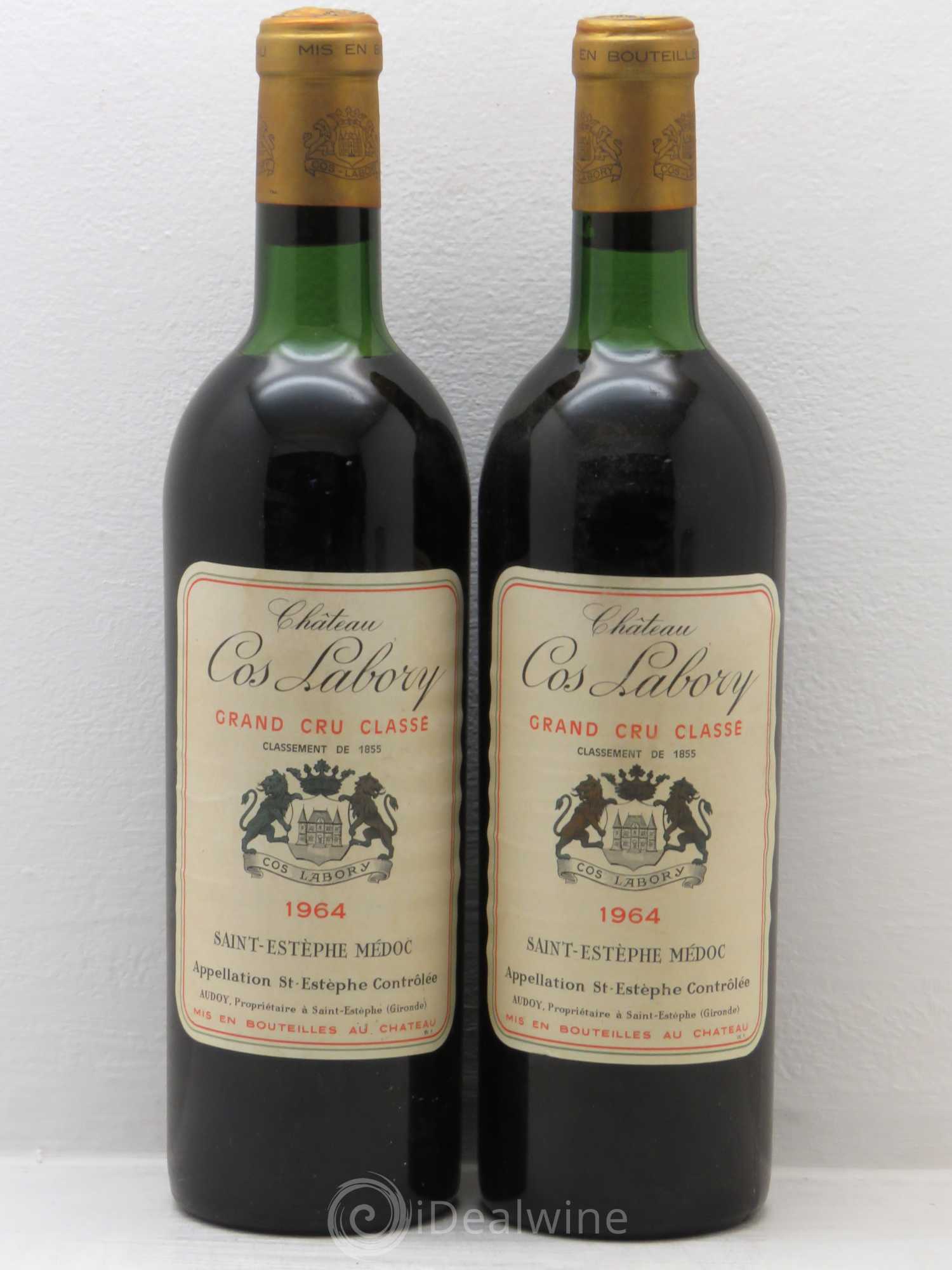Château Cos Labory 5ème Grand Cru Classé 1964 - Lot de 2 bouteilles - 0