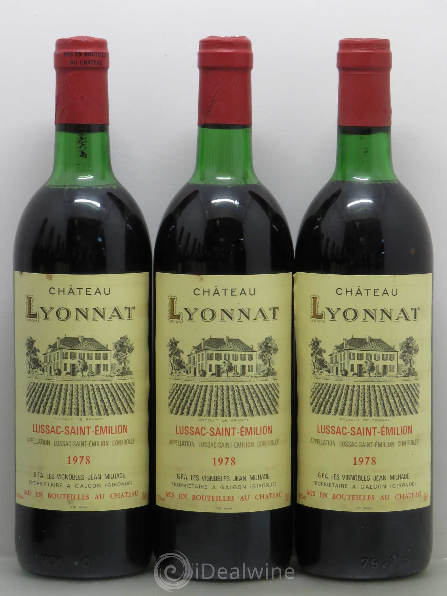 Château Lyonnat 1978 - Posten von 3 Flaschen - 0