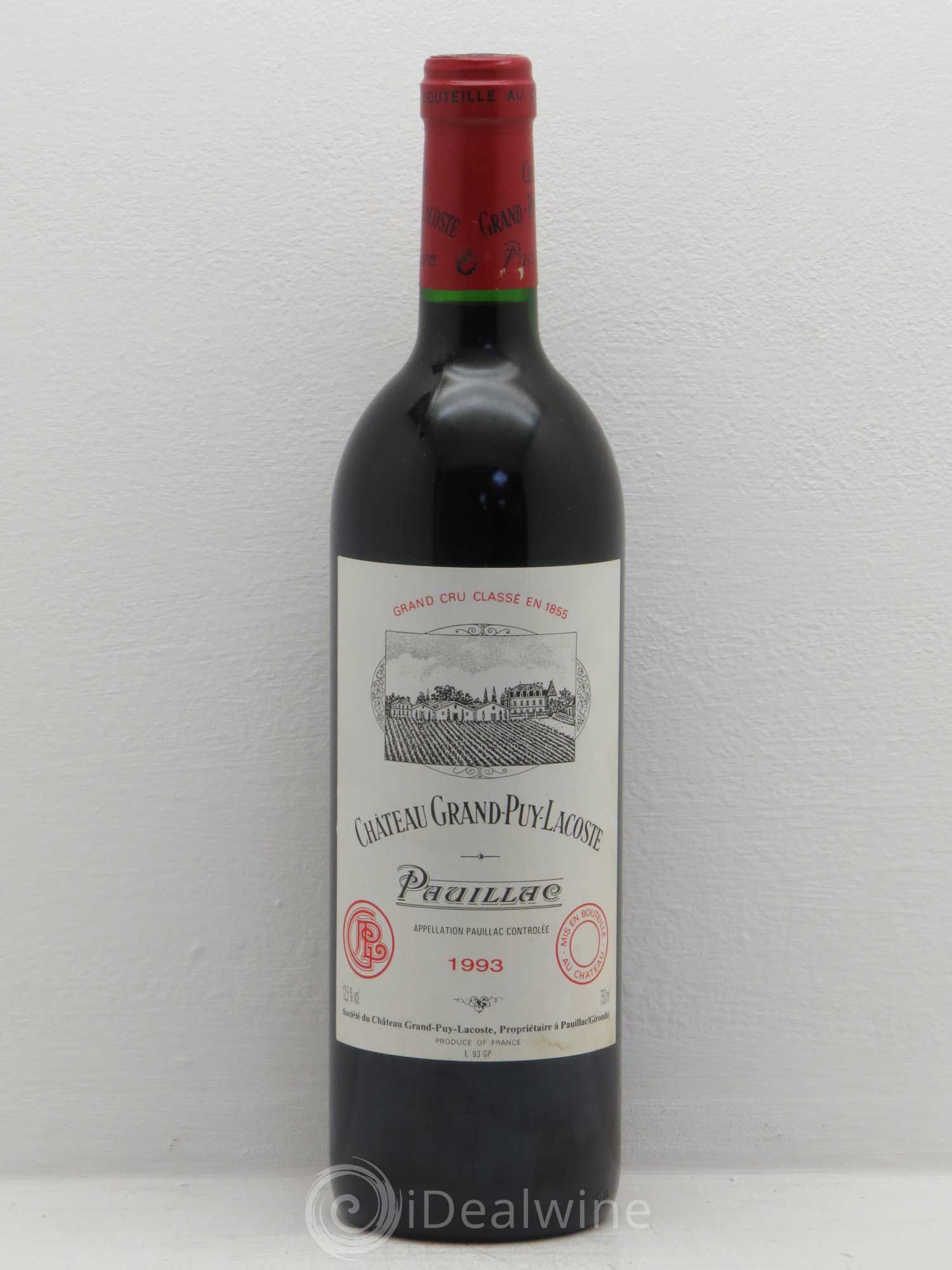 Château Grand Puy Lacoste 5ème Grand Cru Classé 1993 - Lot de 6 bouteilles - 0