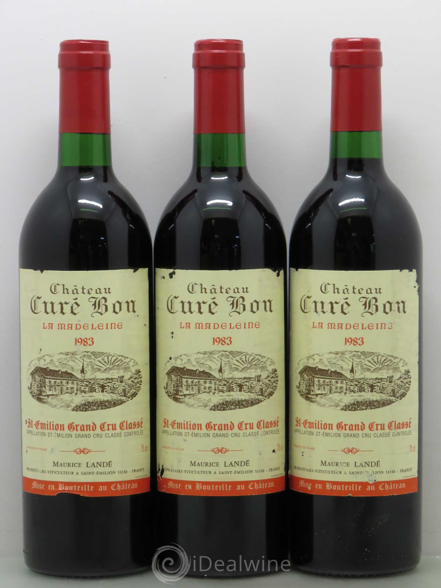 Saint-Émilion Château Cure Bon Cuvee La Madeleine 1983 - Posten von 6 Flaschen - 2