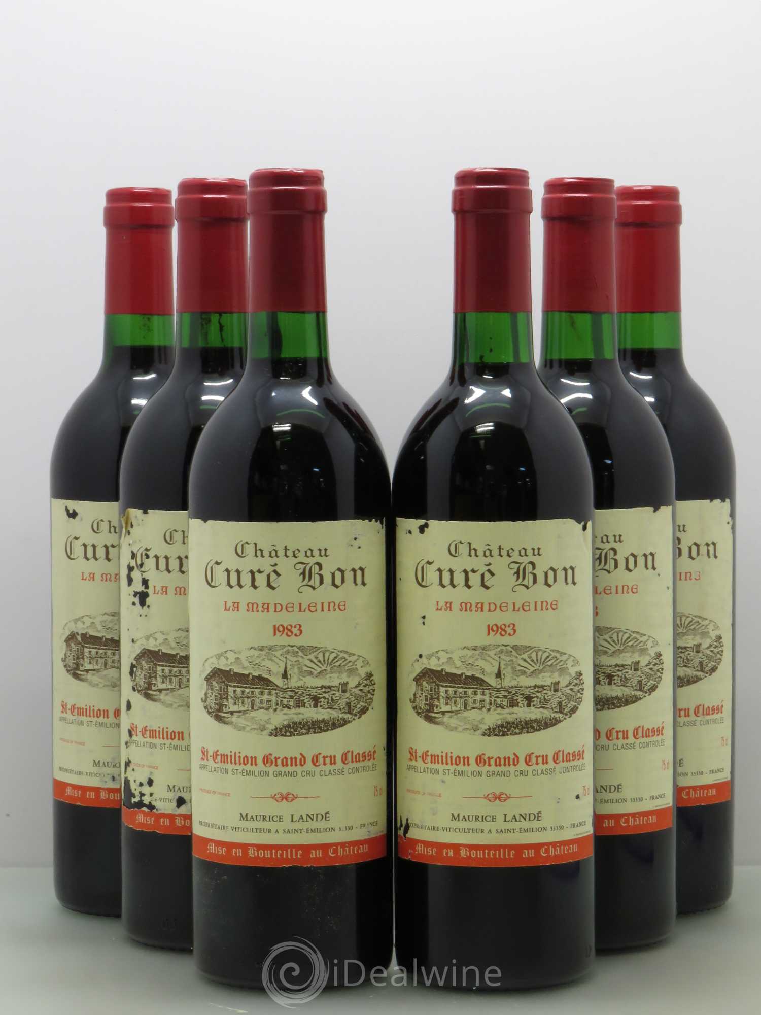 Saint-Émilion Château Cure Bon Cuvee La Madeleine 1983 - Posten von 6 Flaschen - 0