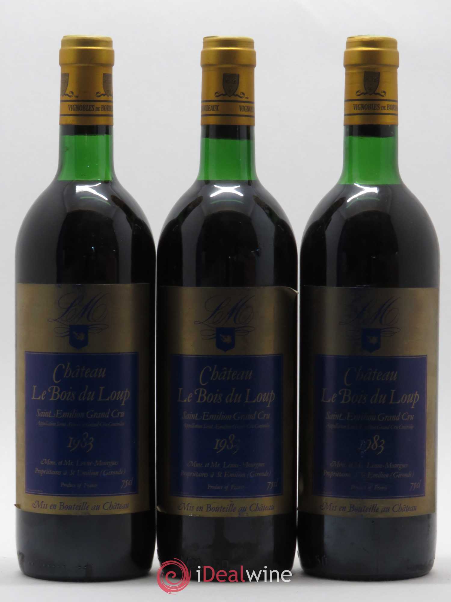 Saint-Émilion Grand Cru Château Le Bois Du Loup (sans prix de réserve) 1983 - Posten von 6 Flaschen - 1