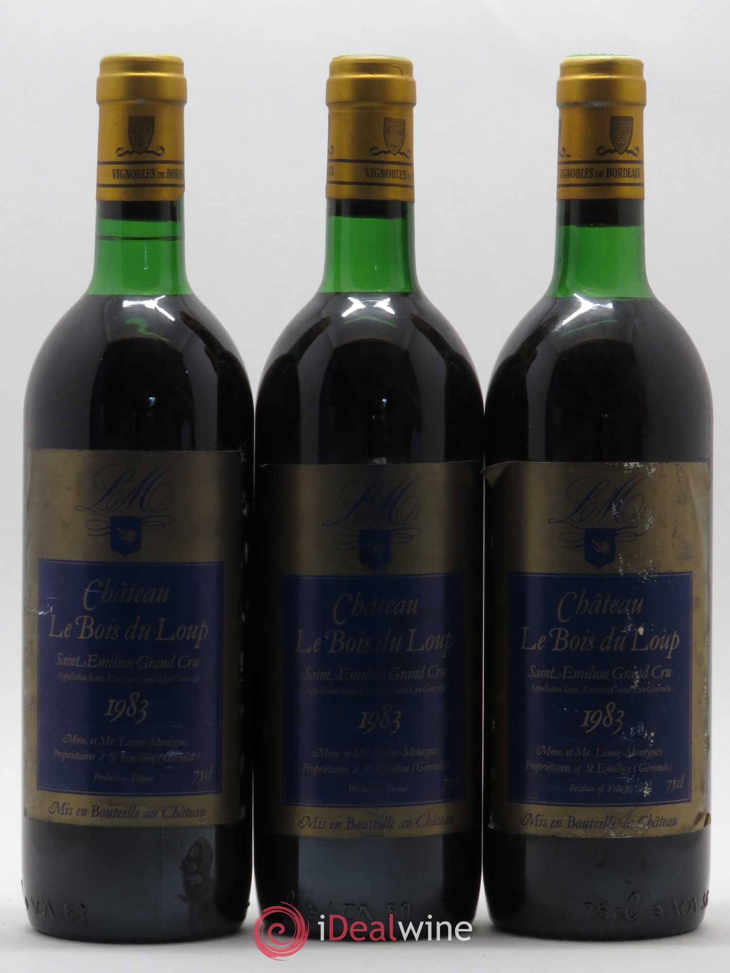 Saint-Émilion Grand Cru Château Le Bois Du Loup (sans prix de réserve) 1983 - Posten von 6 Flaschen - 2