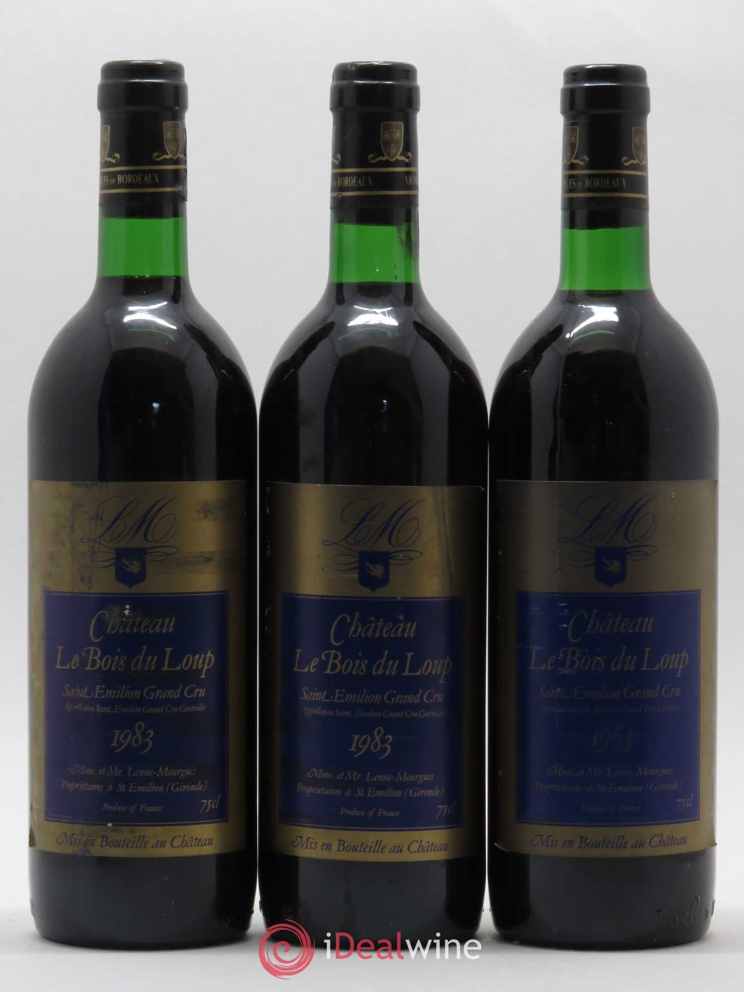 Saint-Émilion Grand Cru Château Le Bois Du Loup (sans prix de réserve) 1983 - Lot de 6 bouteilles - 2
