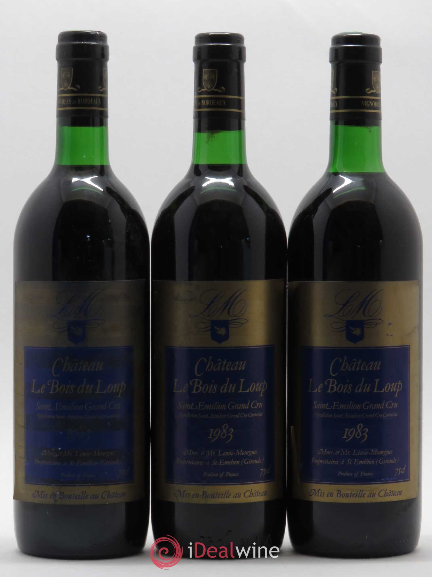 Saint-Émilion Grand Cru Château Le Bois Du Loup (sans prix de réserve) 1983 - Posten von 6 Flaschen - 2