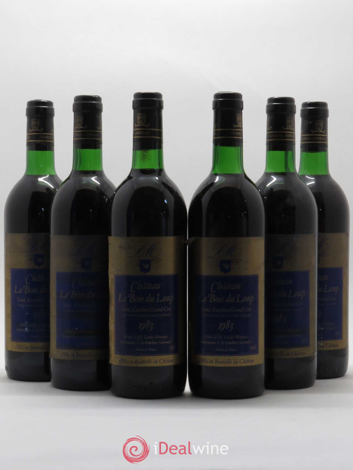 Saint-Émilion Grand Cru Château Le Bois Du Loup (sans prix de réserve) 1983 - Posten von 6 Flaschen - 0